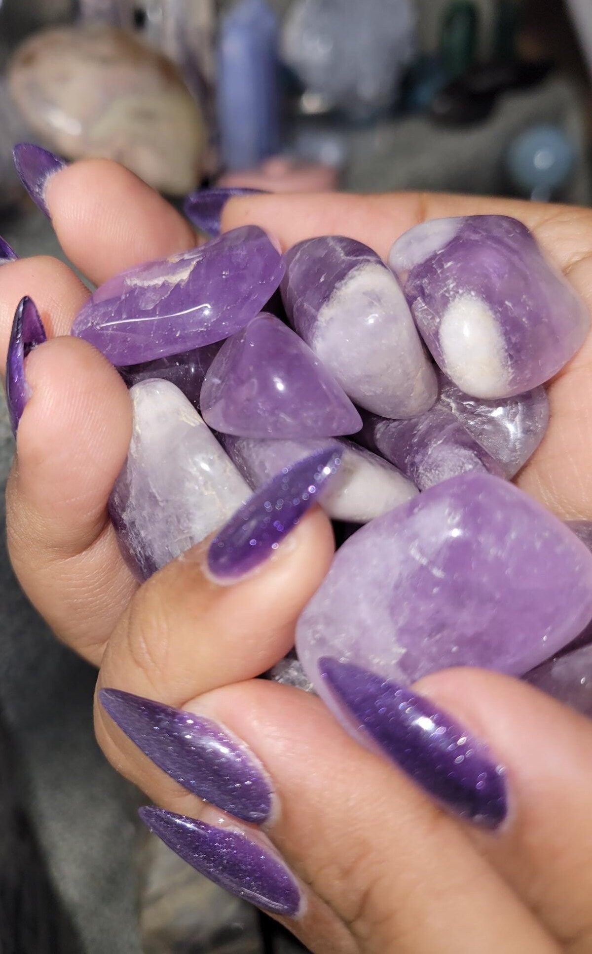 High Quality Gemmy Amethyst Tumbles - Medium - Madagascar - Craft - Chakra Board - Clear Purple - Gift