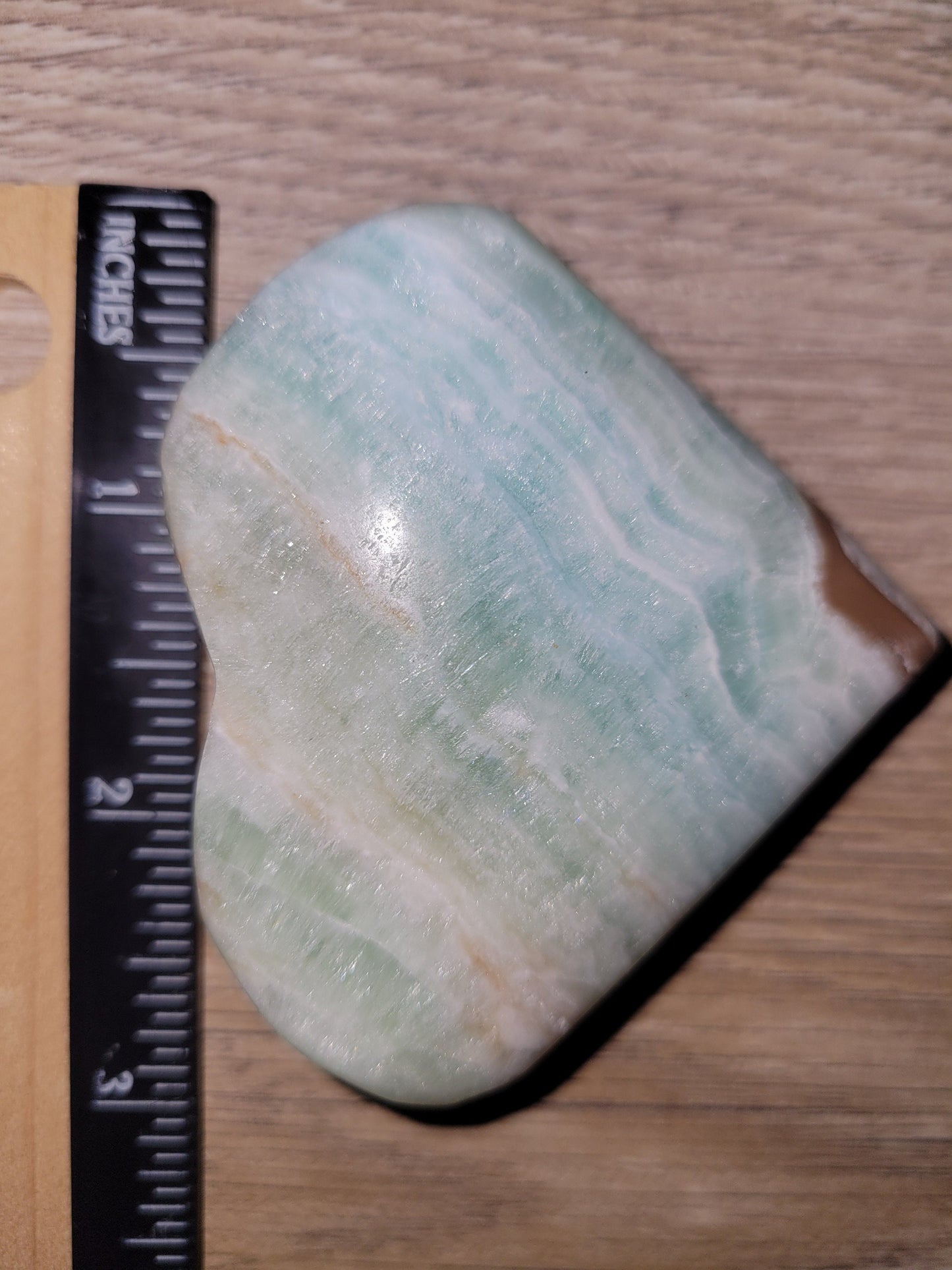 Beautiful Caribbean Calcite Heart Carving | Crystal Collector | Vibrant Beachy Colors with Clam Energy |Birthday Christmas Love Gift Ideas