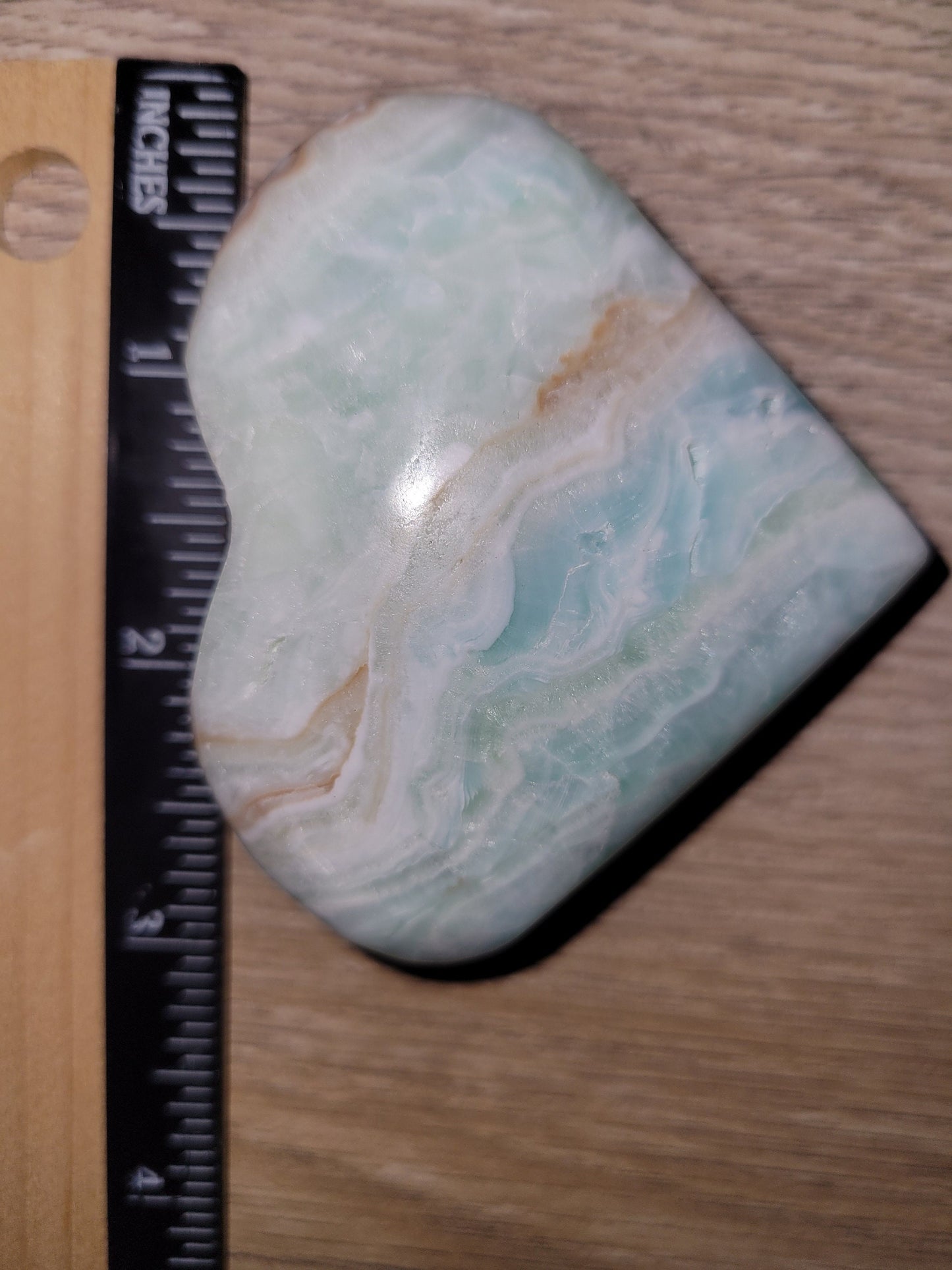 Beautiful Caribbean Calcite Heart Carving | Crystal Collector | Vibrant Beachy Colors with Clam Energy |Birthday or Valentines Day Love Gift