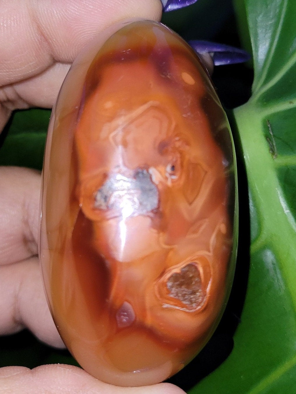XL Exquisite energetic Carnelian gallet / palm stone of high quality. These juicy gems scream, courage-vitality-strength. Such a gem!