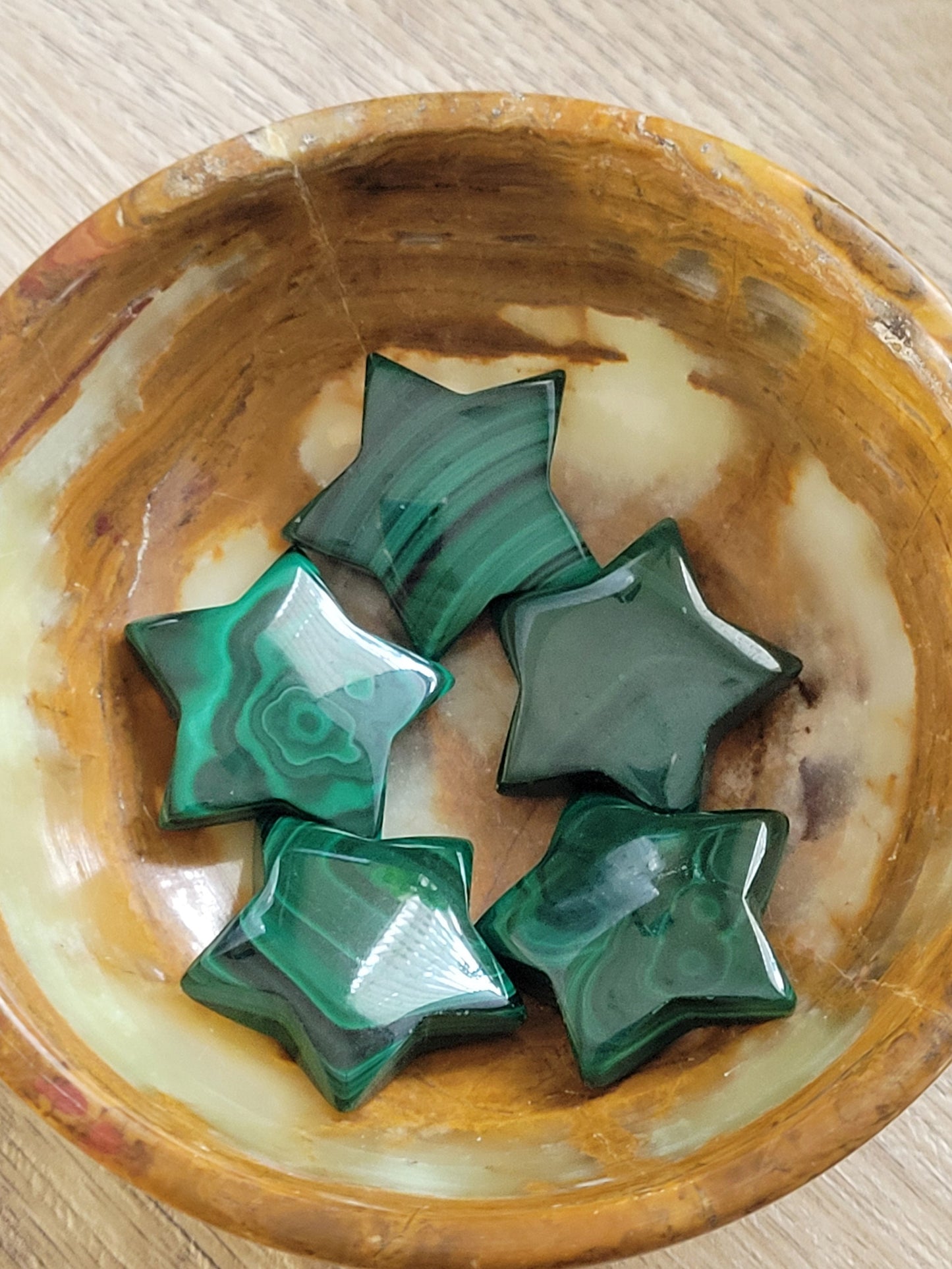 Malachite Star Crystal Carving - Healing Crystal - Home Decor - 14g - Intuitively Picked