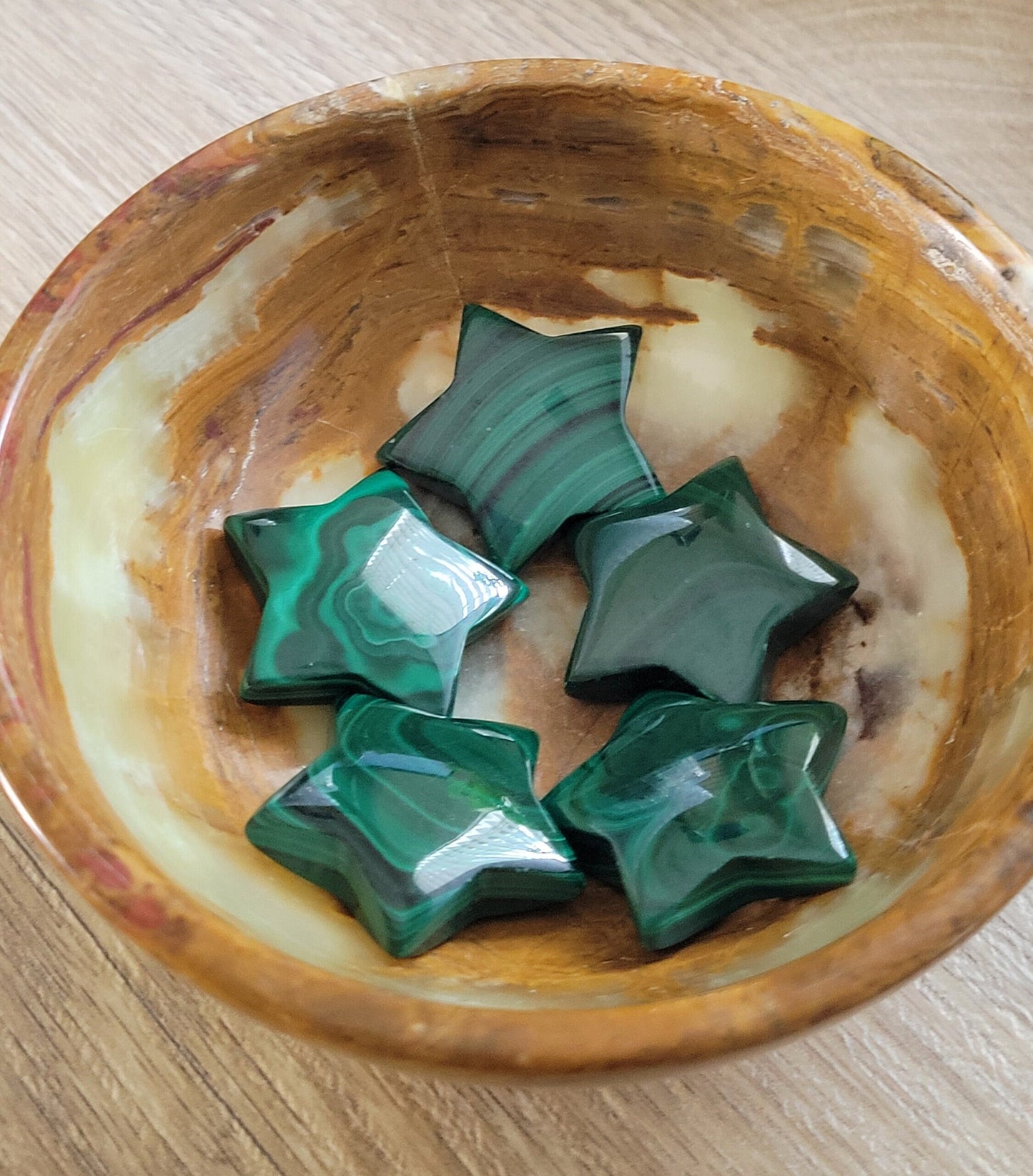 Malachite Star Crystal Carving - Healing Crystal - Home Decor - 14g - Intuitively Picked