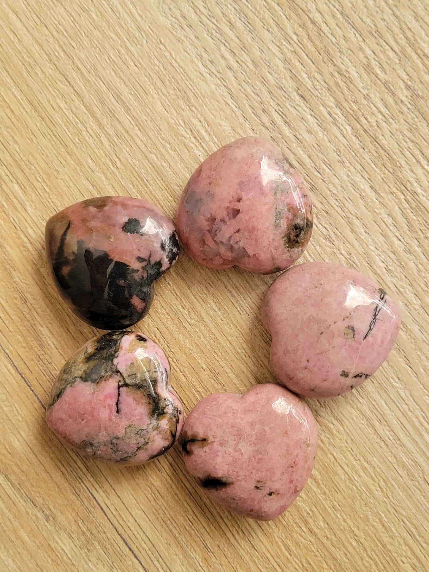 Rhodonite Heart Crystal Carving - Healing Crystal - Home Decor - 25g - Intuitively picked