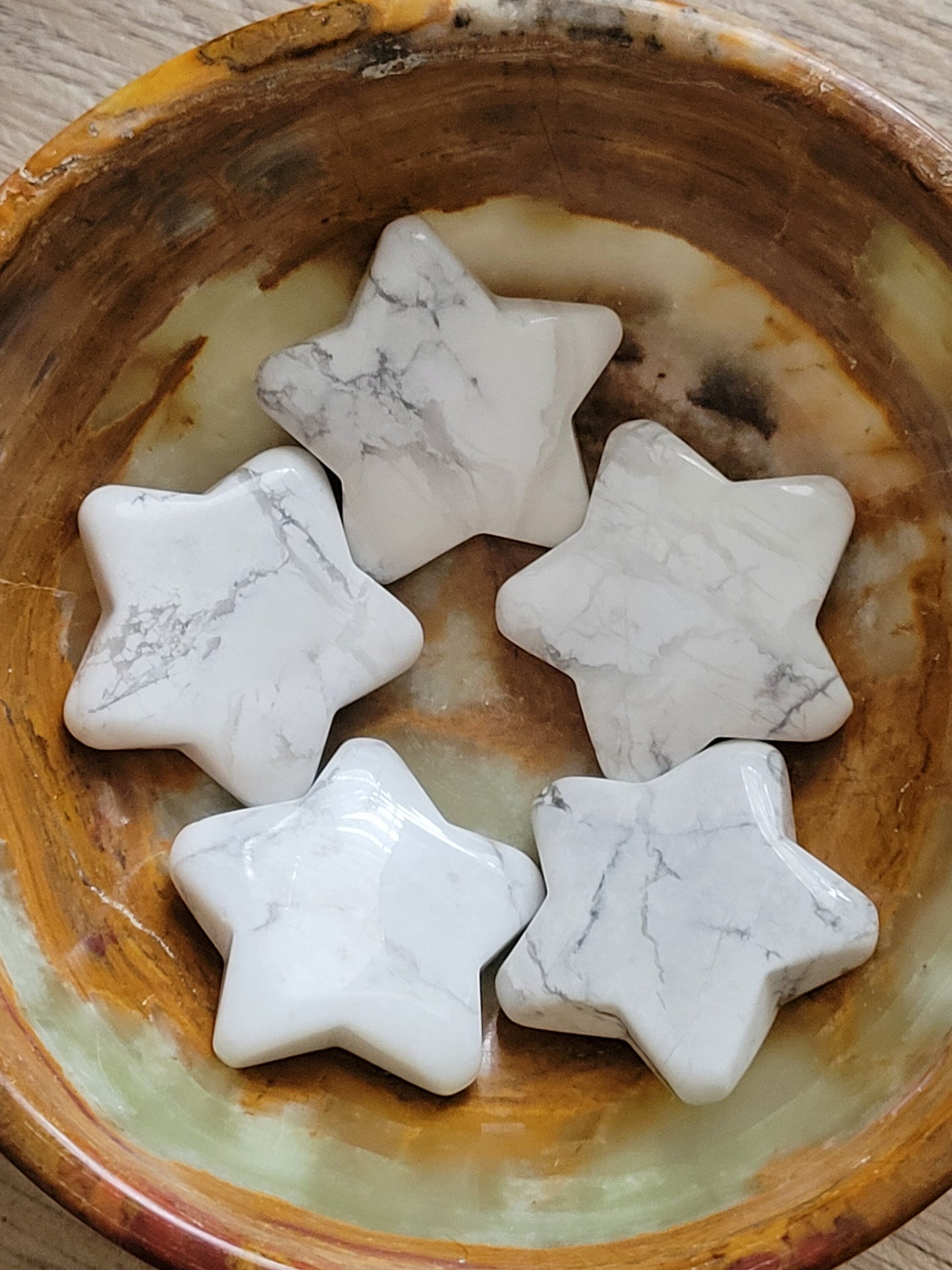 Howlite Star Crystal Carving - Healing Crystal - Home Decor - 14g - Intuitively picked