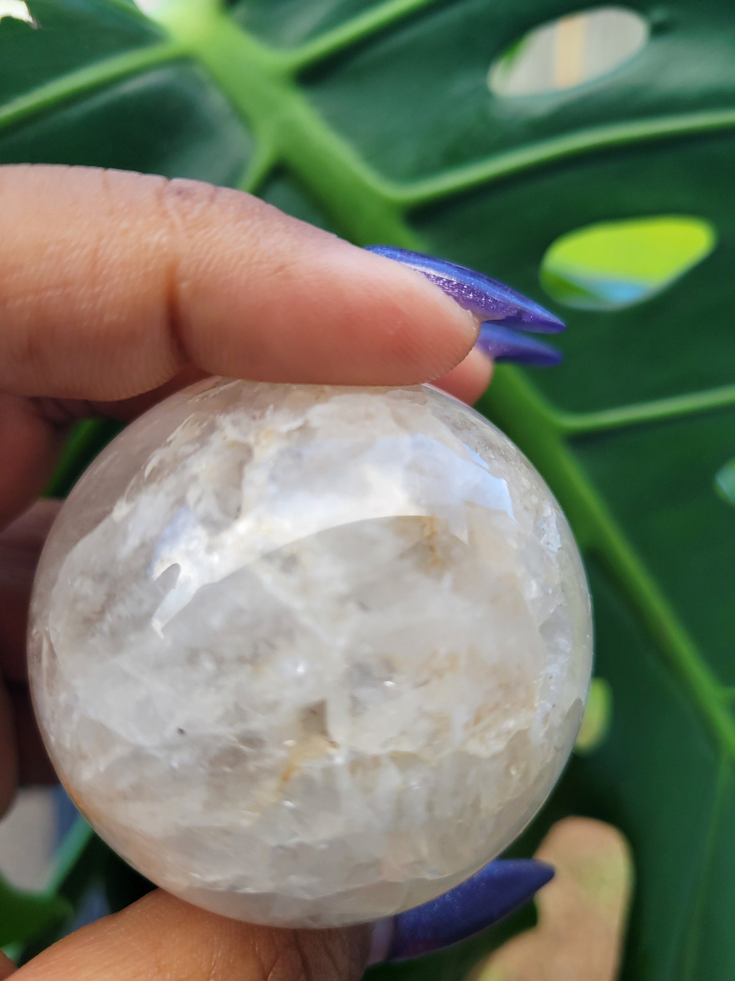 51mm Druze Quartz with Flower Agate Sphere - Golden Healer - Crystal Collector - Home Decor - Birthday - Anniversary - Love - Gift