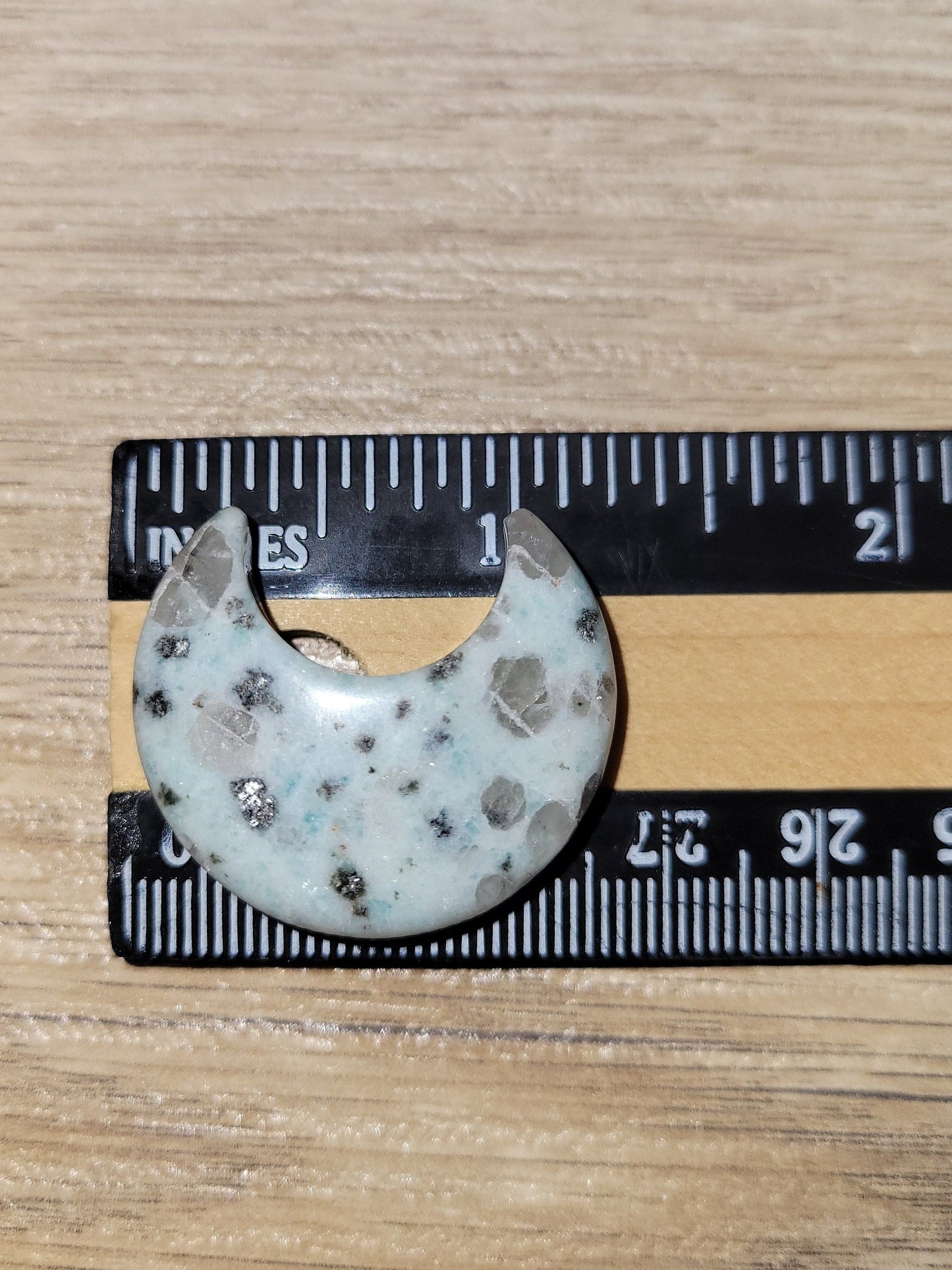 Kiwi Jasper Moon Crystal Carving - Healing Crystal - Home Decor - 11g - Intuitively picked