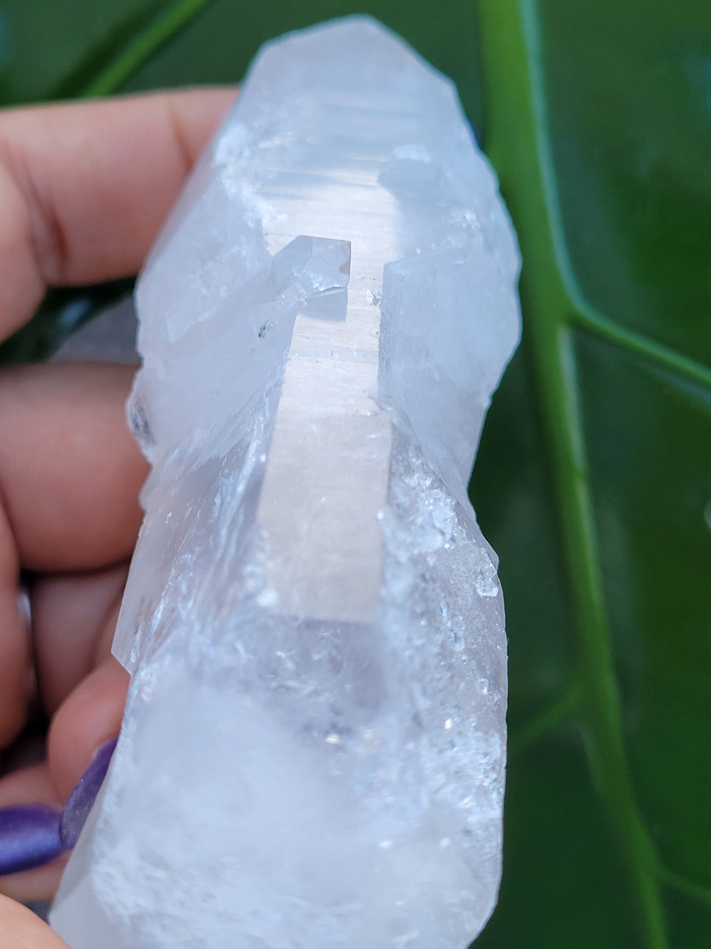Lemurian Quartz Crystal Double Terminated DT Wand from Arkansas | Crystal Collector | Birthday Christmas Gift Ideas | Home Decor