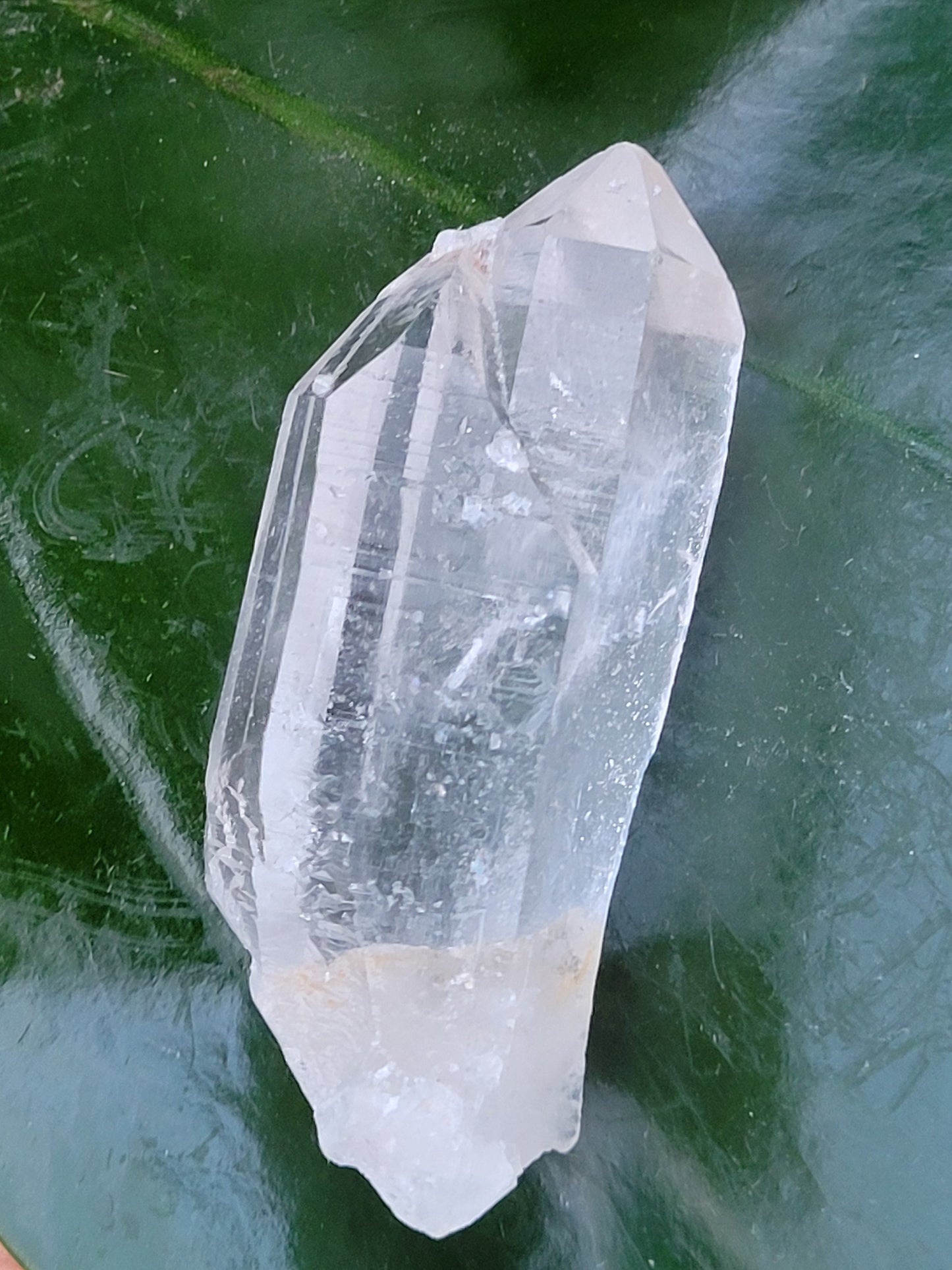 Lemurian Clear Quartz Raw & Natural Crystal Twin Points with Golden Healer from Arkansas | Home Office Decor | Crown Chakra Energy | Gift