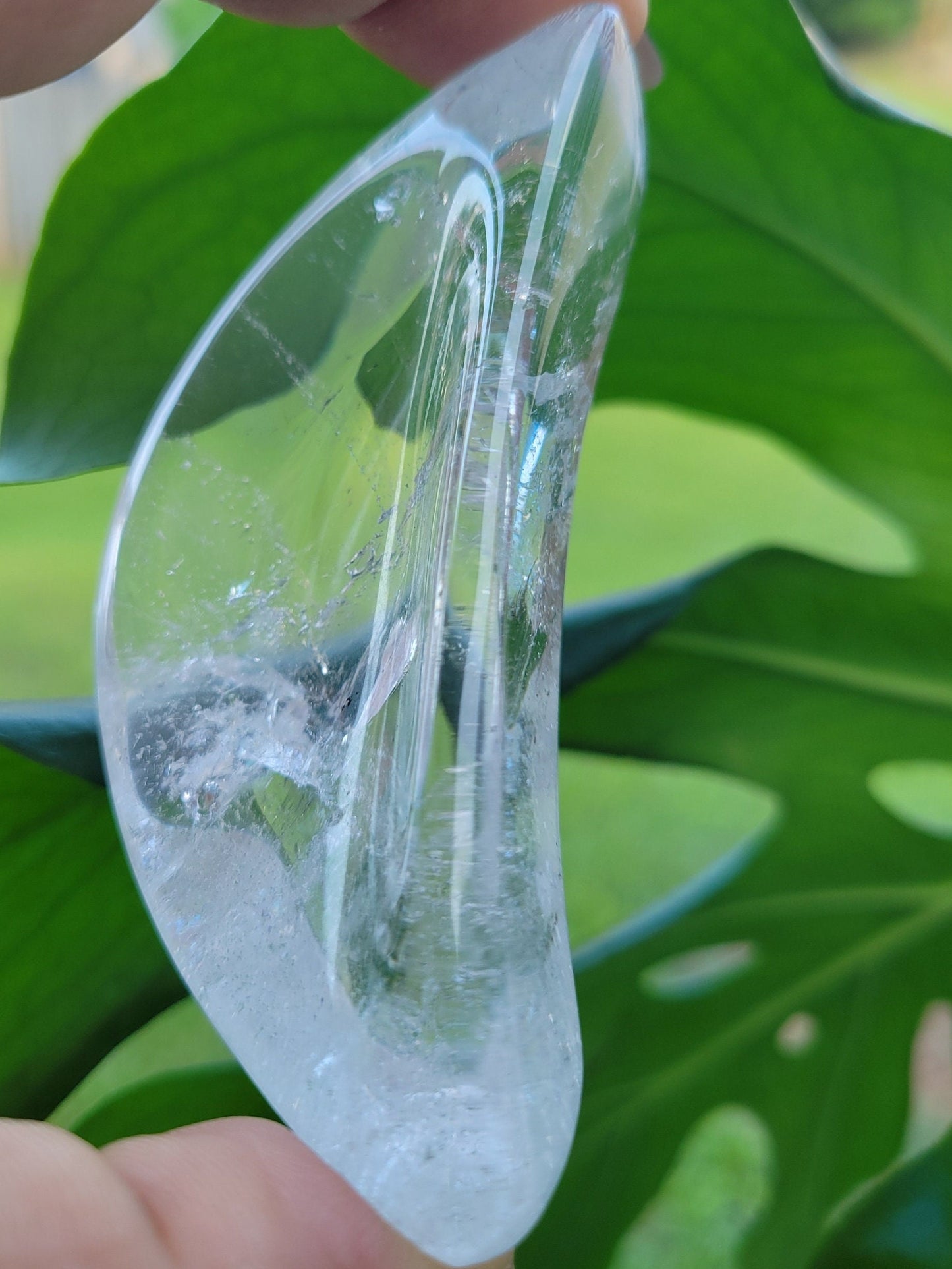 Stunning Clear Quartz Crystal - Moon Bowl Carving - Crystal Collector - Gift - Home Decor