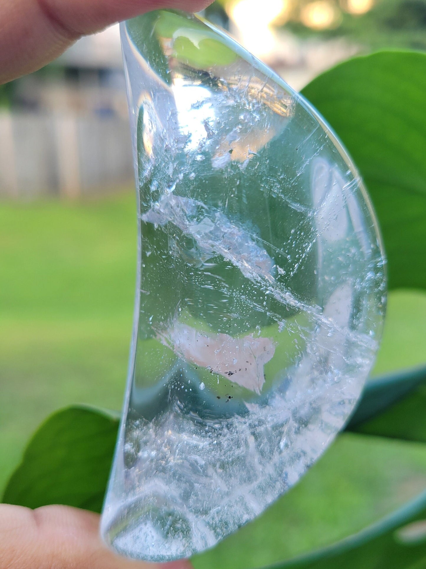 Stunning Clear Quartz Crystal - Moon Bowl Carving - Crystal Collector - Gift - Home Decor