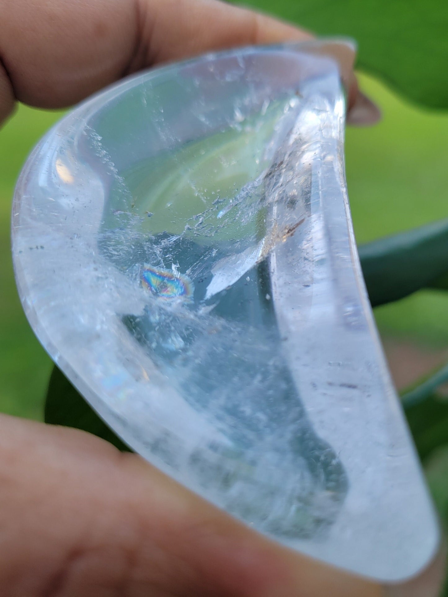 Stunning Clear Quartz Crystal - Moon Bowl Carving - Crystal Collector - Gift - Home Decor