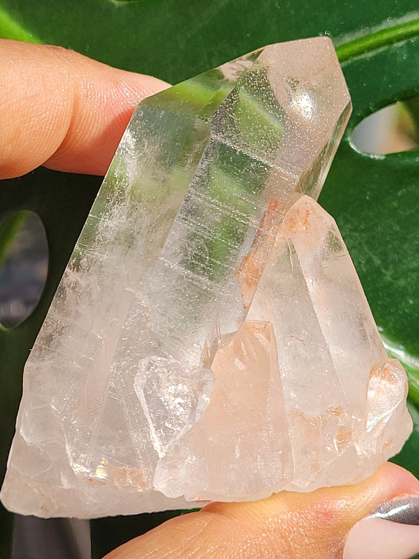 RARE Stunning Pink Himalayan Quartz Cluster from the Himalayan Mountains | Black Hematite Inclusion | Crystal Collector | Gift | Home Decor
