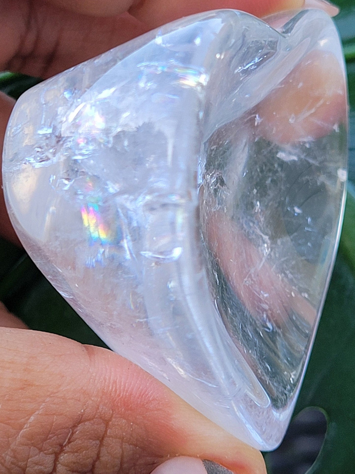 Stunning Clear Quartz Crystal - Heart Bowl Carving - Crystal Collector - Gift - Home Decor