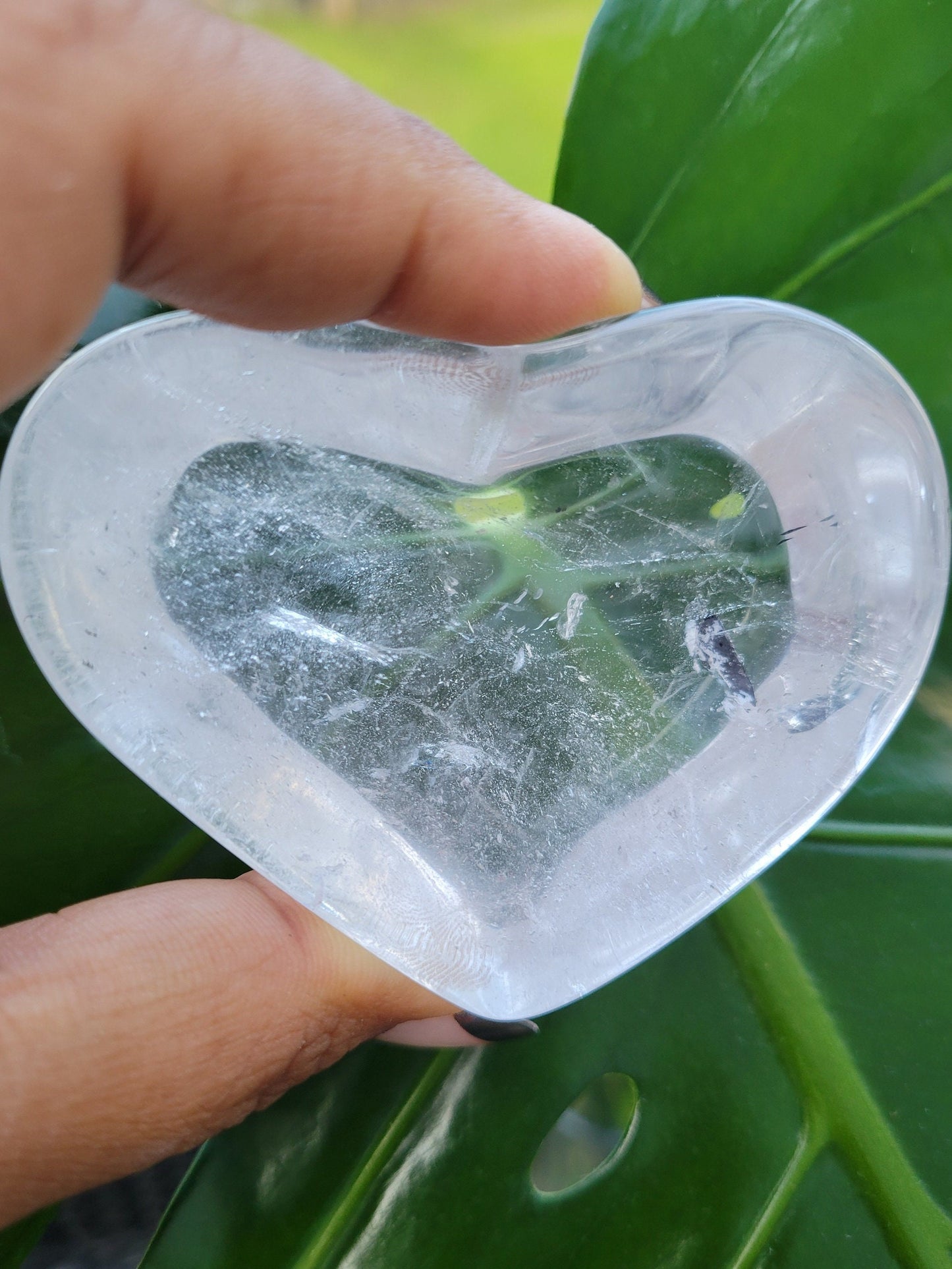 Stunning Clear Quartz Crystal - Heart Bowl Carving - Crystal Collector - Gift - Home Decor