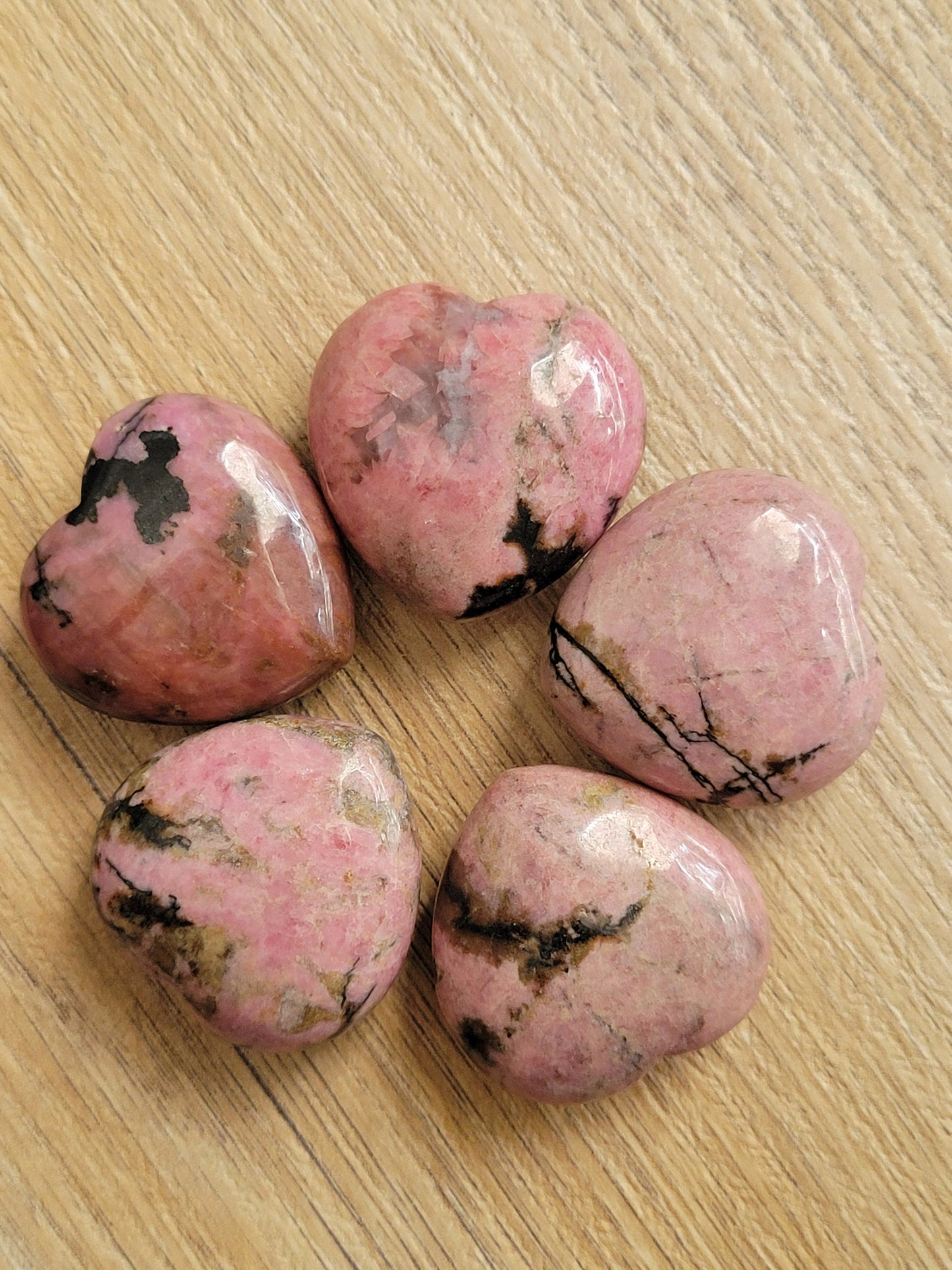 Rhodonite Heart Crystal Carving - Healing Crystal - Home Decor - 25g - Intuitively picked