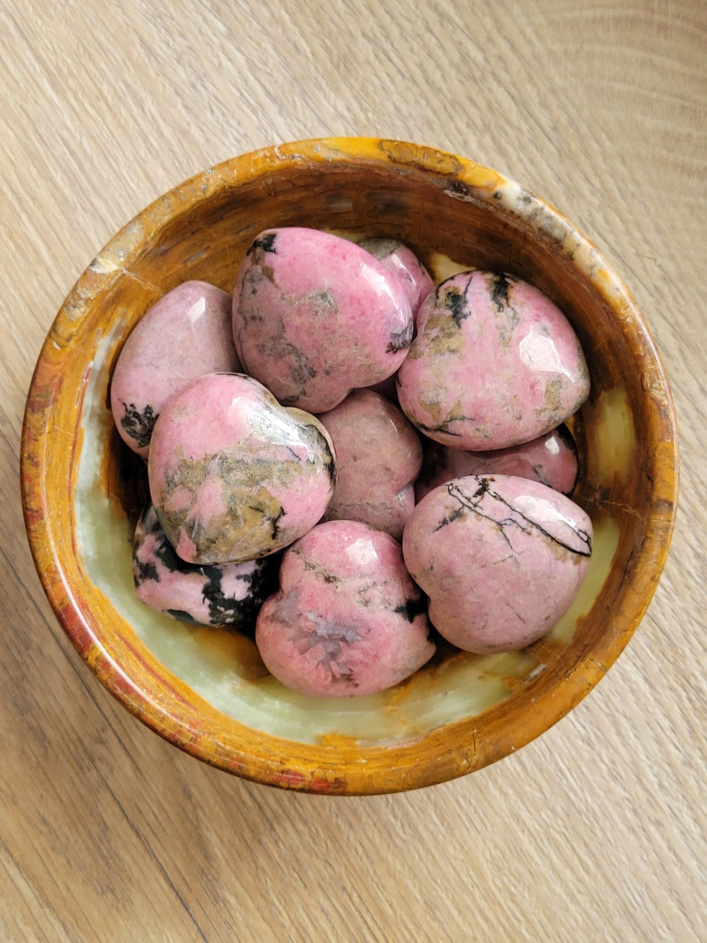 Rhodonite Heart Crystal Carving - Healing Crystal - Home Decor - 25g - Intuitively picked