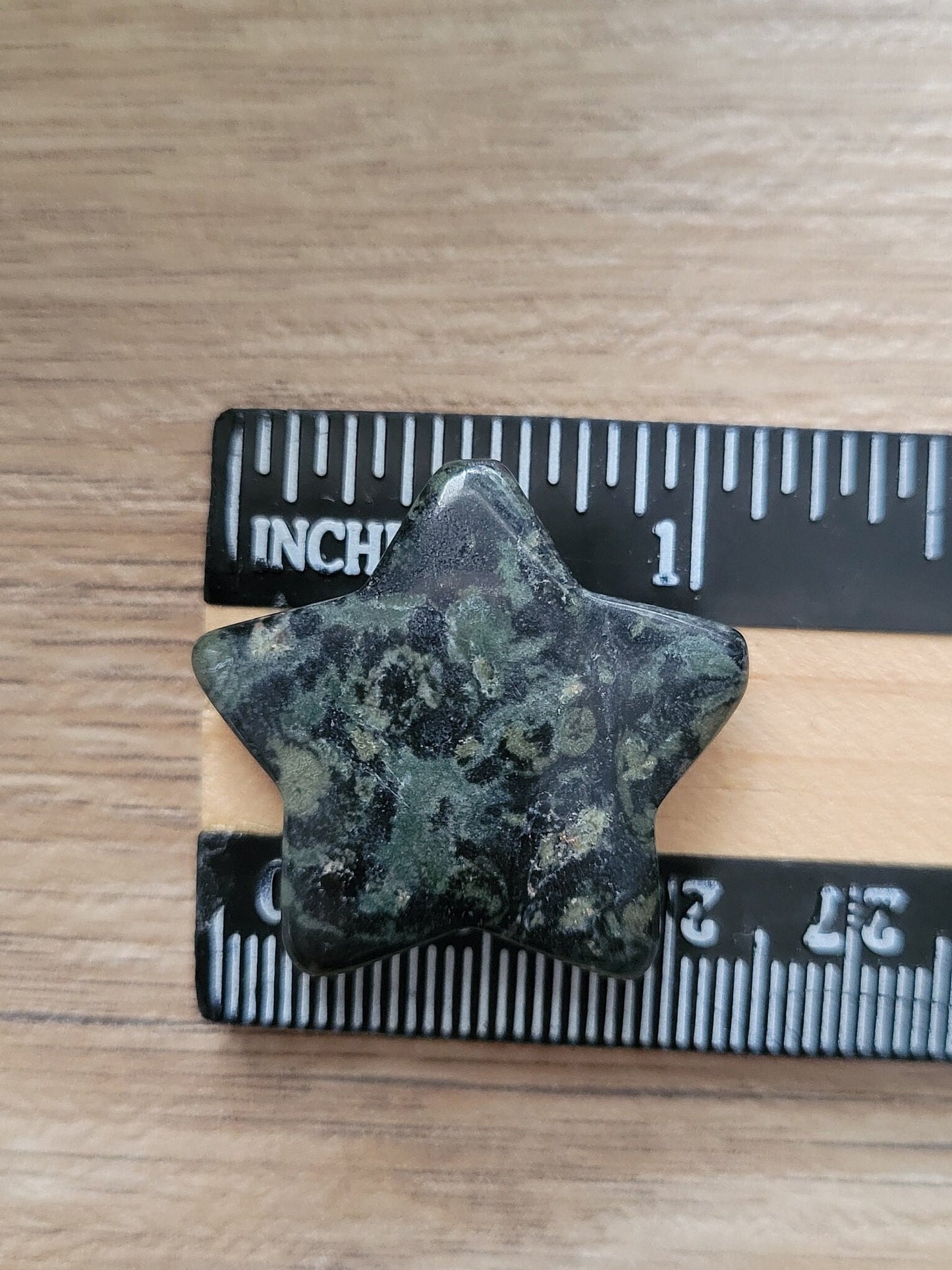 Kambaba Jasper Star Crystal Carving | Home Decor | Pocket Purse Wallet Sized 14g | Great for Manifesting Bowls | Intuitively picked