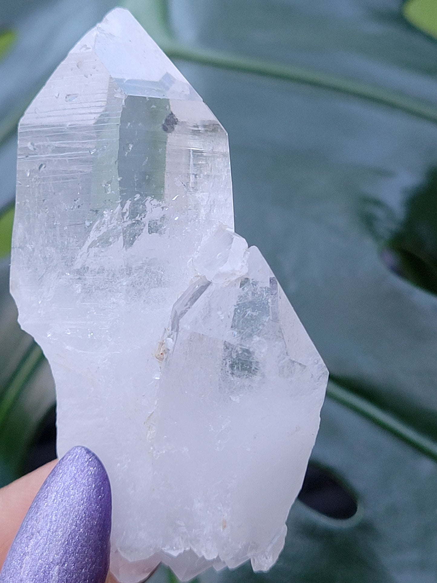 Lemurian Clear Quartz Raw & Natural Crystal Twin Points from Arkansas | Home Decor | Crown Chakra Meditation Tool | Good Energy | Gift