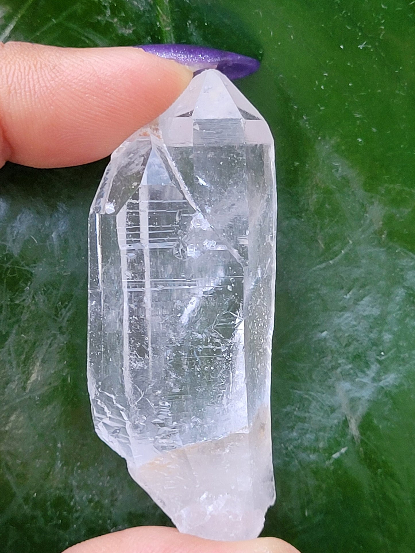 Lemurian Clear Quartz Raw & Natural Crystal Twin Points with Golden Healer from Arkansas | Home Office Decor | Crown Chakra Energy | Gift