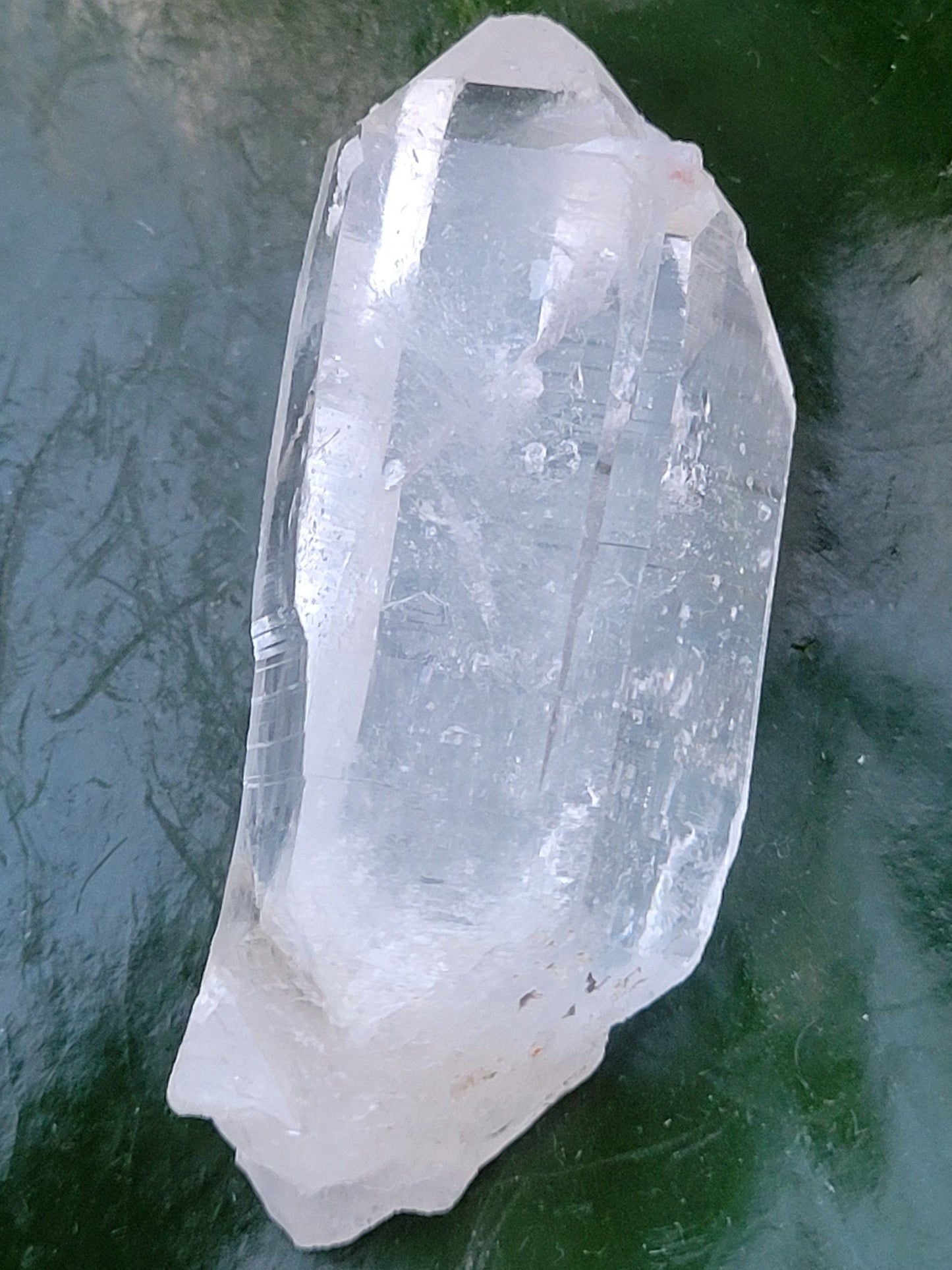 Lemurian Clear Quartz Raw & Natural Crystal Twin Points with Golden Healer from Arkansas | Home Office Decor | Crown Chakra Energy | Gift