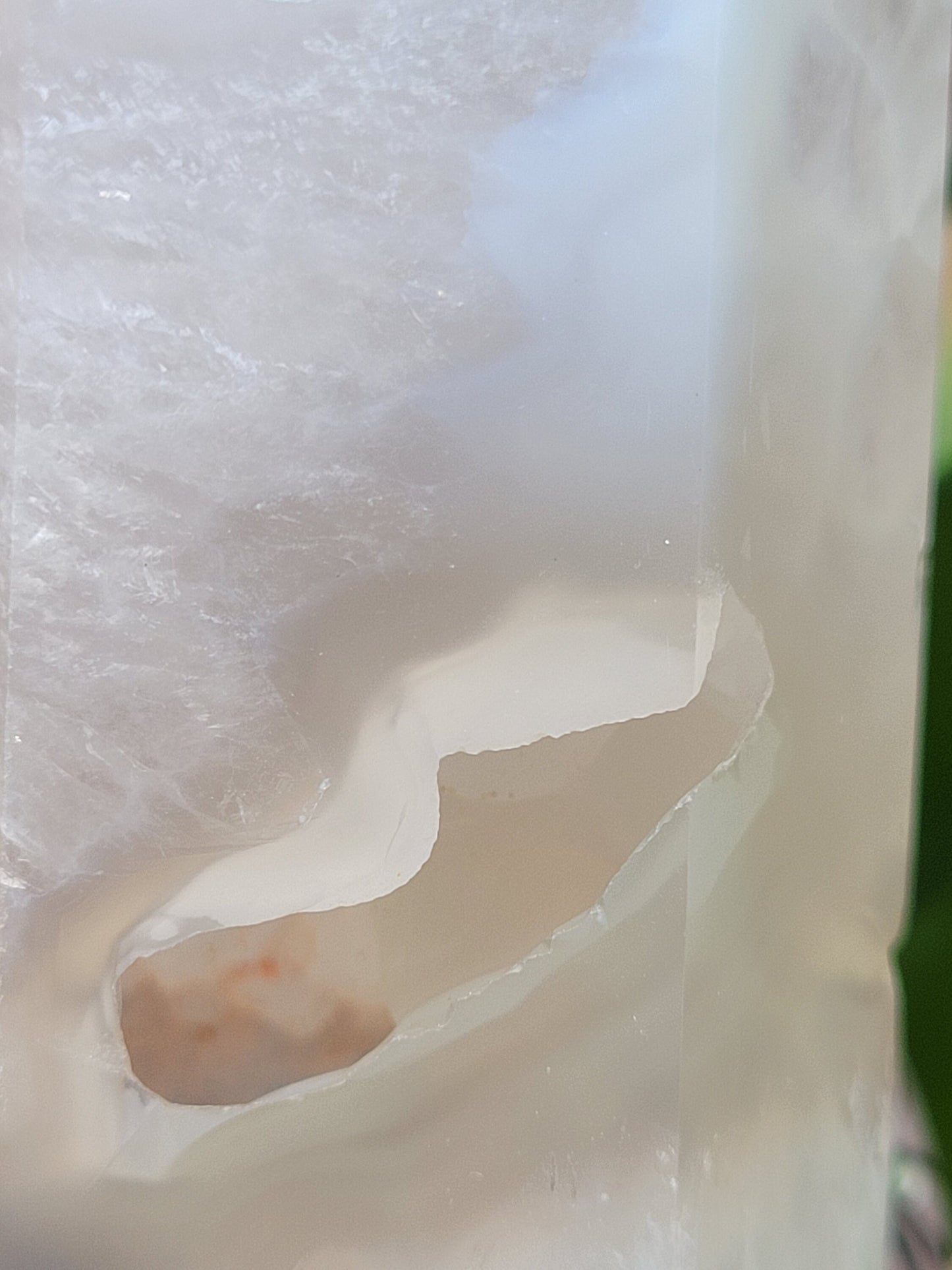 Beautiful Rare Druzy Blue Lace Agate Obelisk / Tower with Banding and Smoky Quartz | Birthday Christmas Gift Idea | Crystal Collectors
