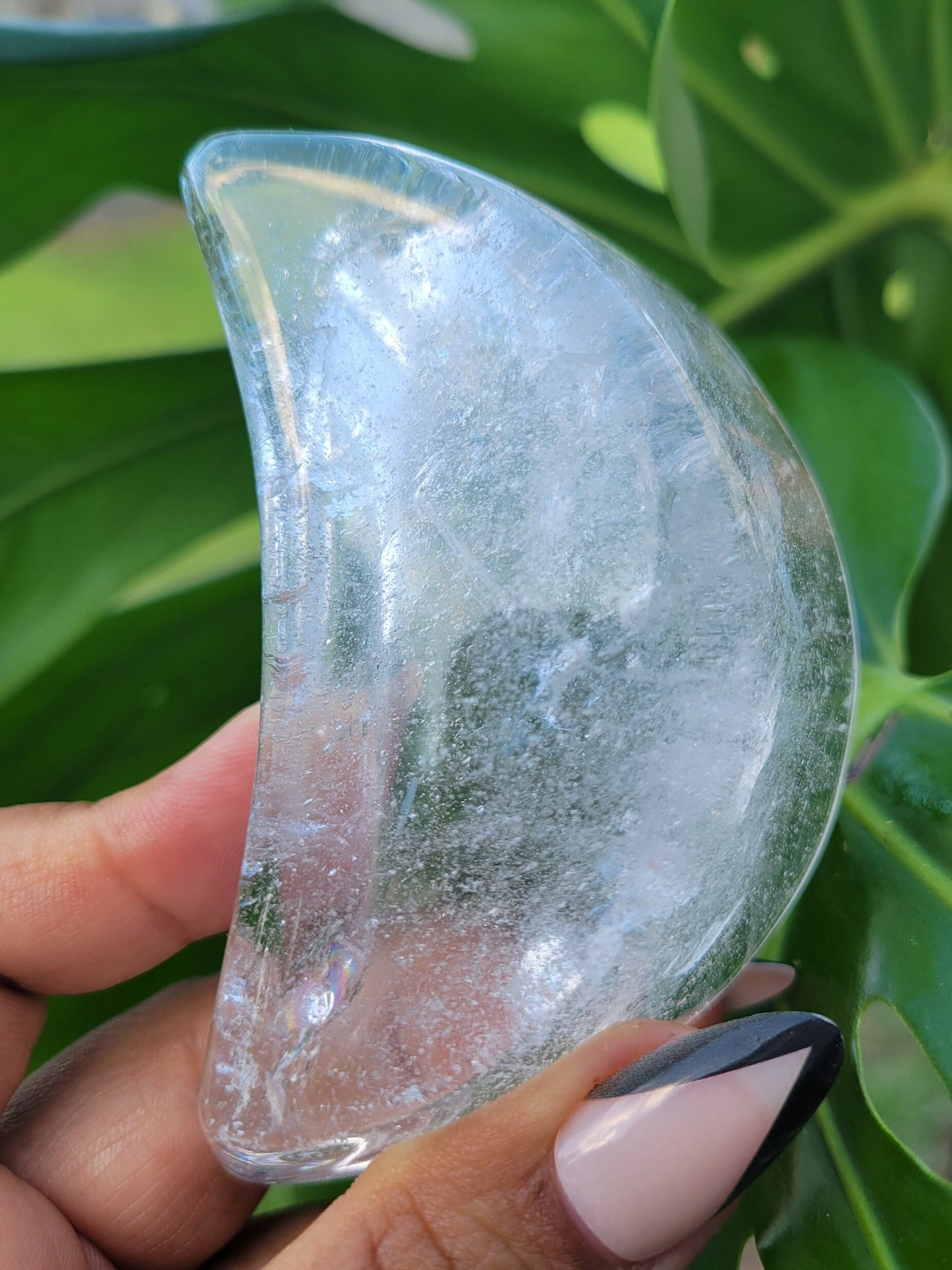 Stunning Clear Quartz Crystal - Moon Bowl Carving - Crystal Collector - Gift - Home Decor