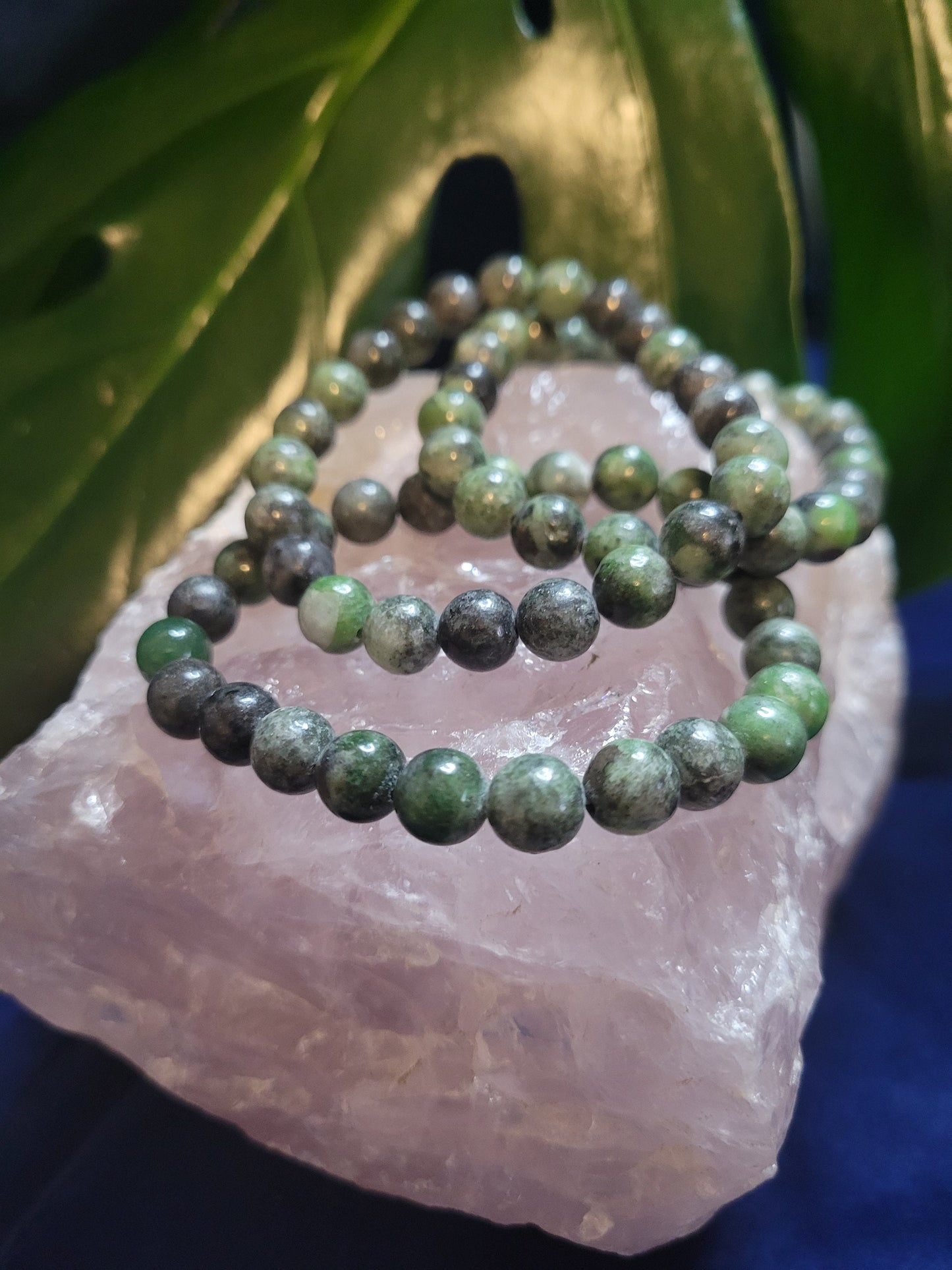 Crystal Beaded Bracelet - Zoisite Crystal - 8mm Crystal Beads - Jewelry - Accessories - Anniversary Birthday Love Gift Ideas - Gift