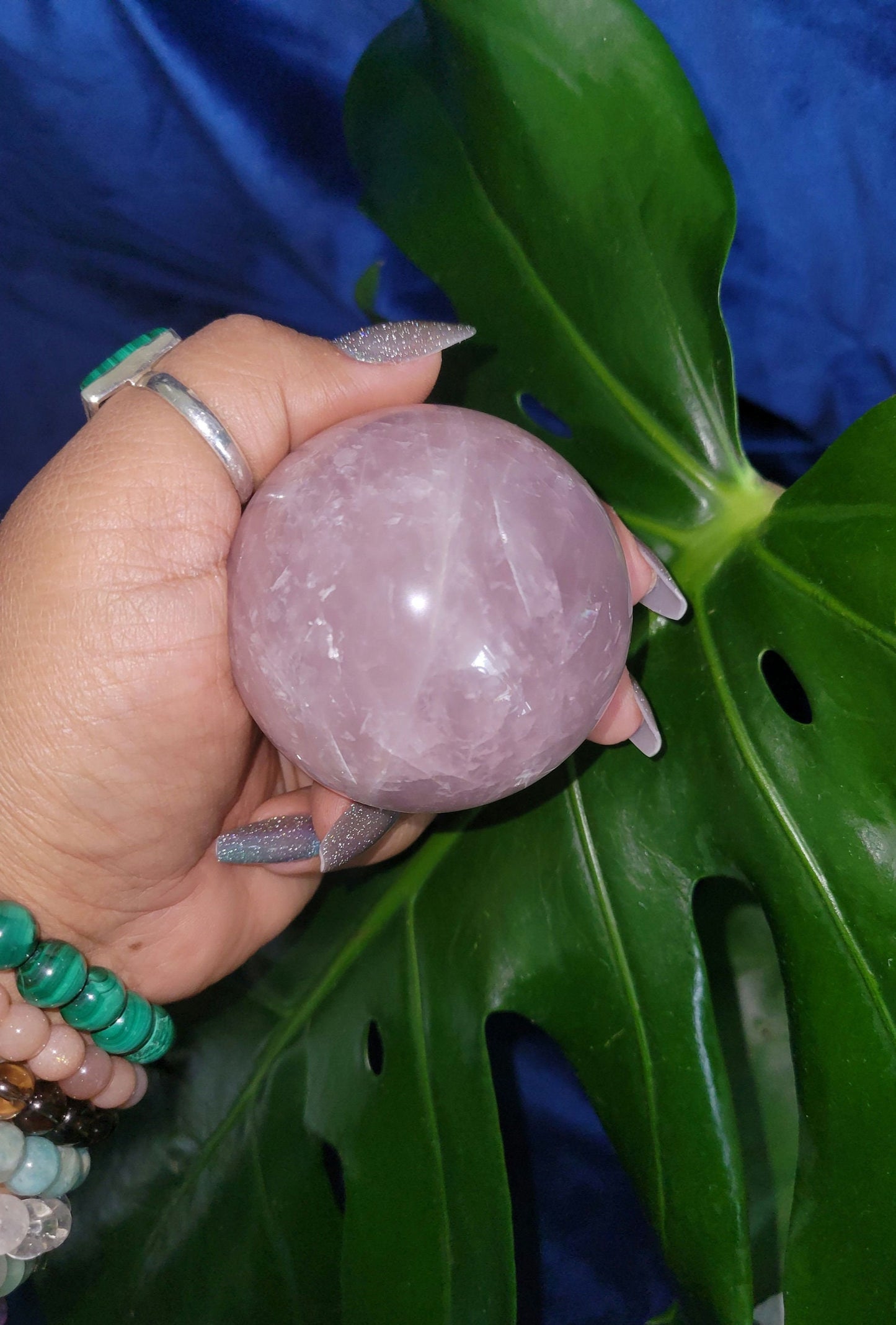 Star Rose Quartz Sphere | High Quality Crystal from Brazil | 63mm | Crystal Collector | Heart Chakra | Birthday or Valentines Day Love Gift