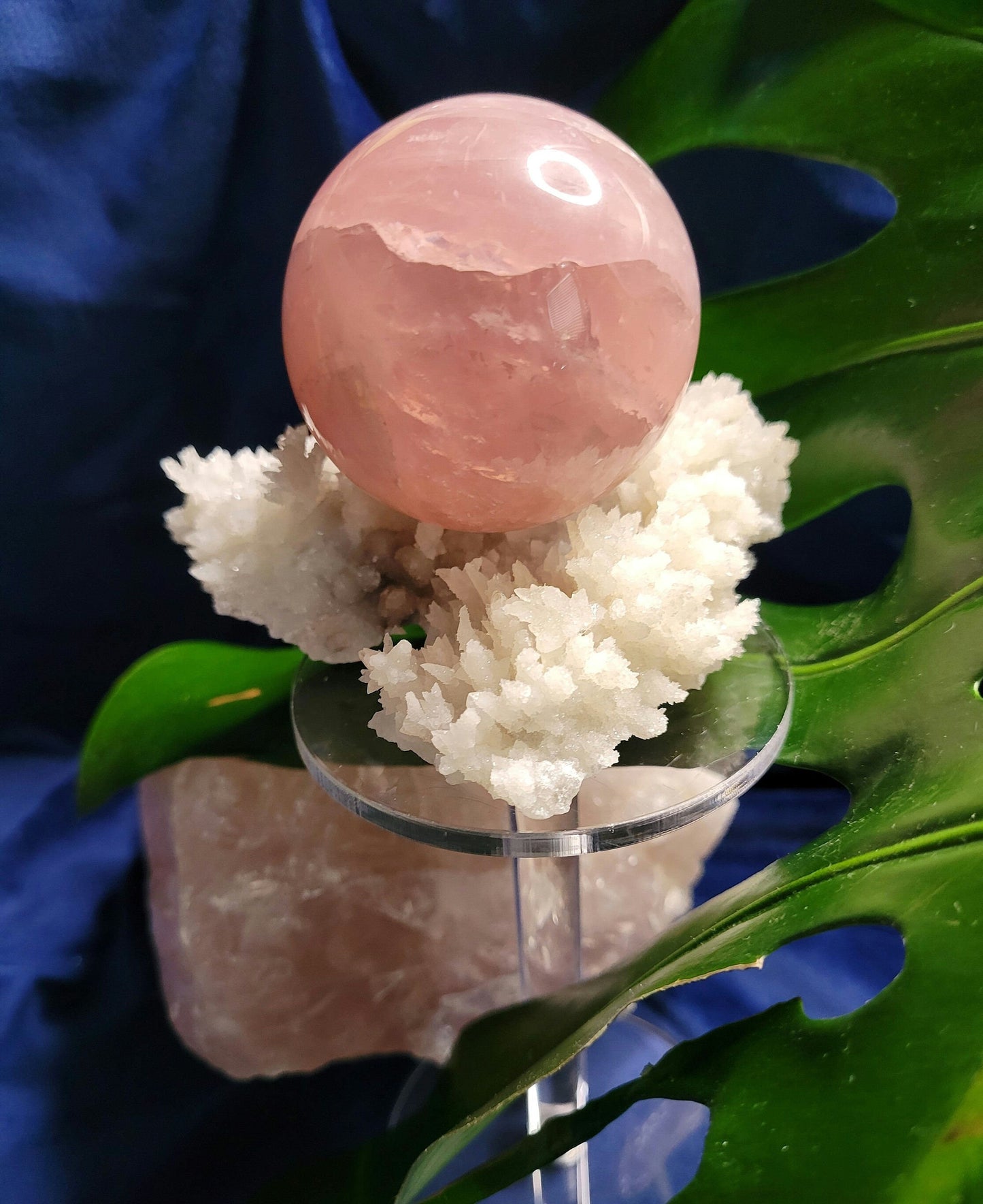 Star Rose Quartz Sphere | High Quality Crystal from Brazil | 54mm | Crystal Collector | Heart Chakra | Birthday or Valentines Day Love Gift