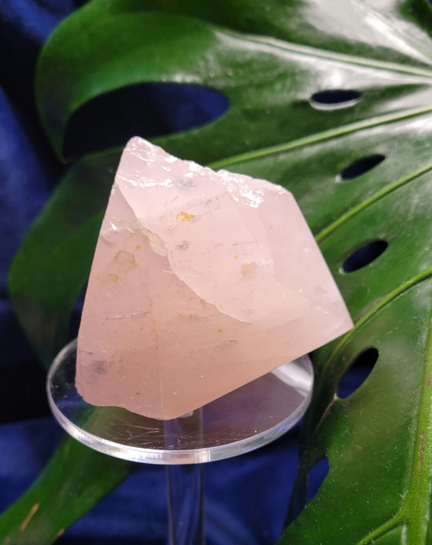 Rose Quartz Point from Brazil | HQ Half Polished 312g | Heart Chakra Meditation Tool | Birthday or Valentines Day Love Gift | Pastel Pink