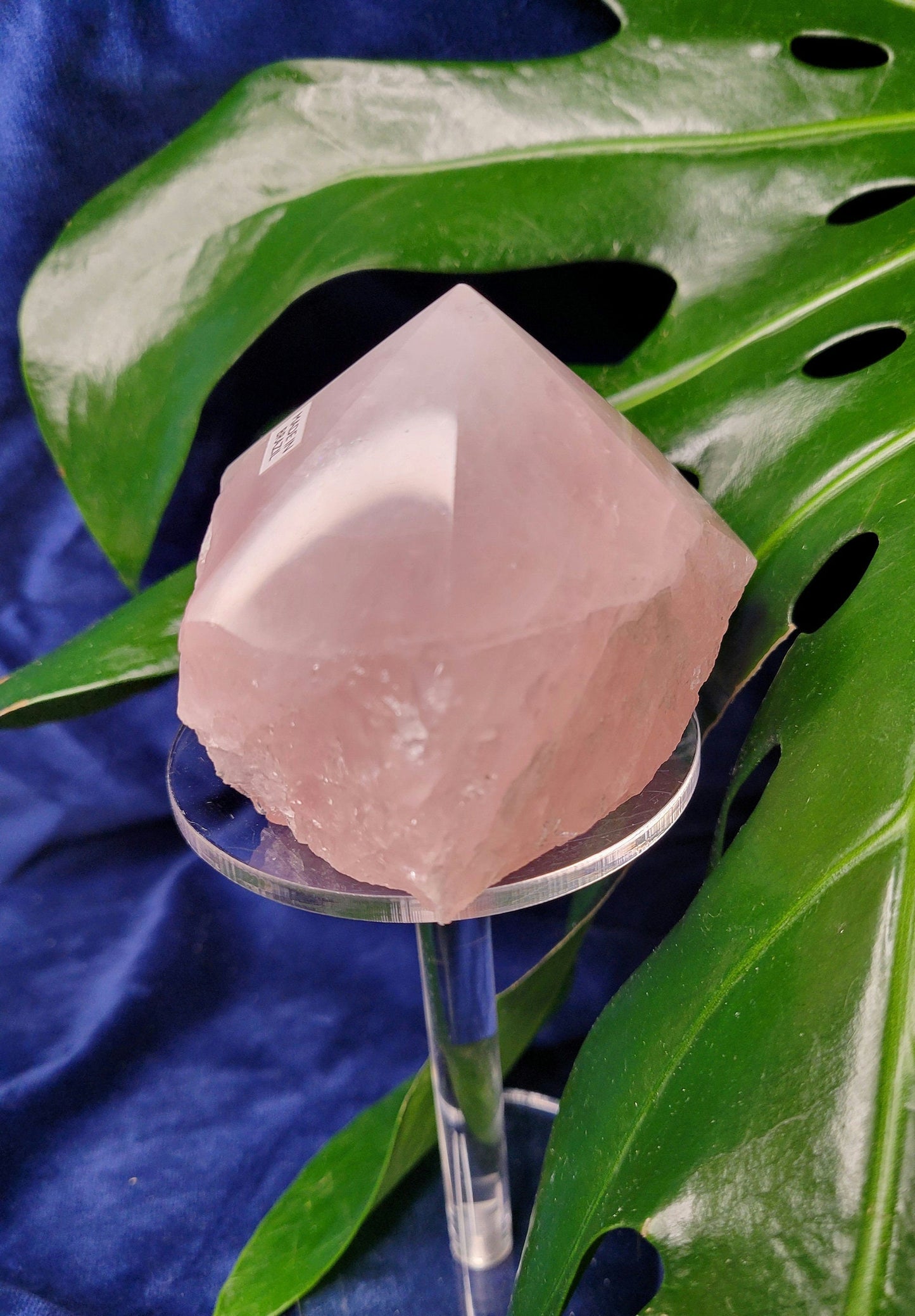 Rose Quartz Point from Brazil | HQ Half Polished 306g | Heart Chakra Meditation Tool | Birthday or Valentines Day Love Gift | Pastel Pink
