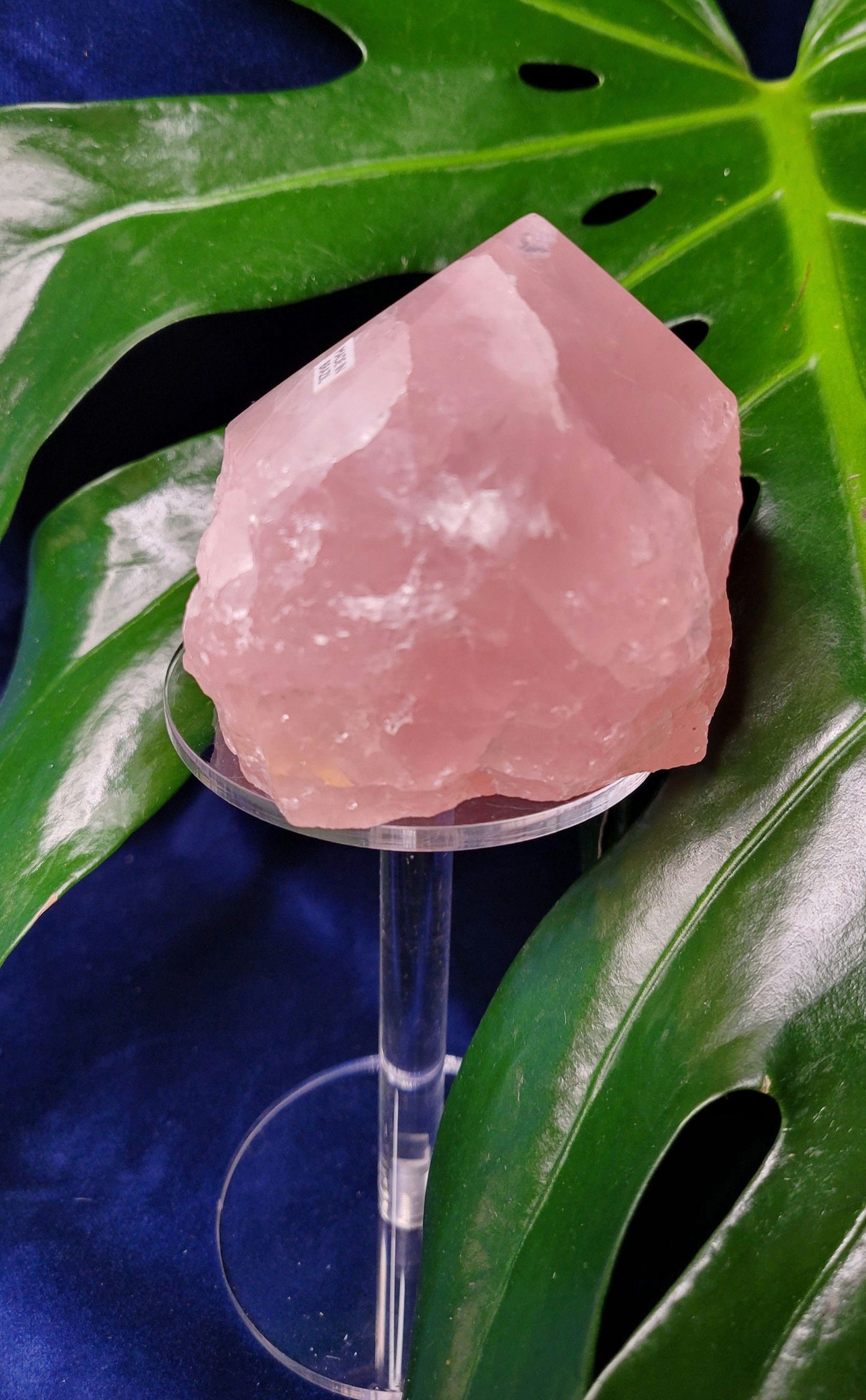 Rose Quartz Point from Brazil | HQ Half Polished 391g | Heart Chakra Meditation Tool | Birthday or Valentines Day Love Gift | Pastel Pink