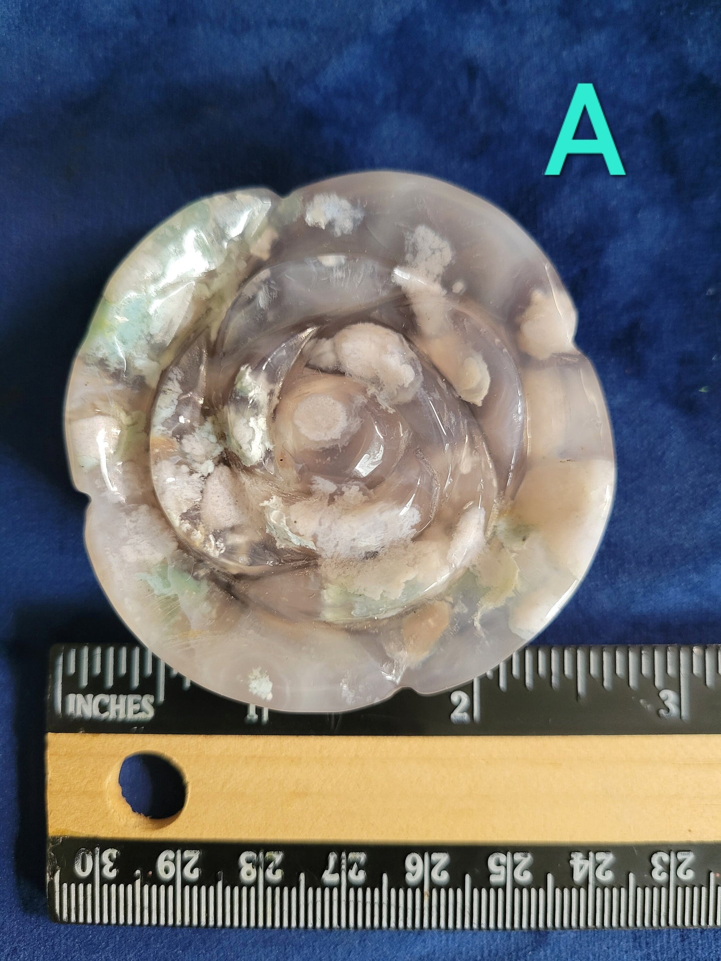 Flower Agate Crystal Carving - Carved Rose - Crystal Collector - Home Decor - Gift