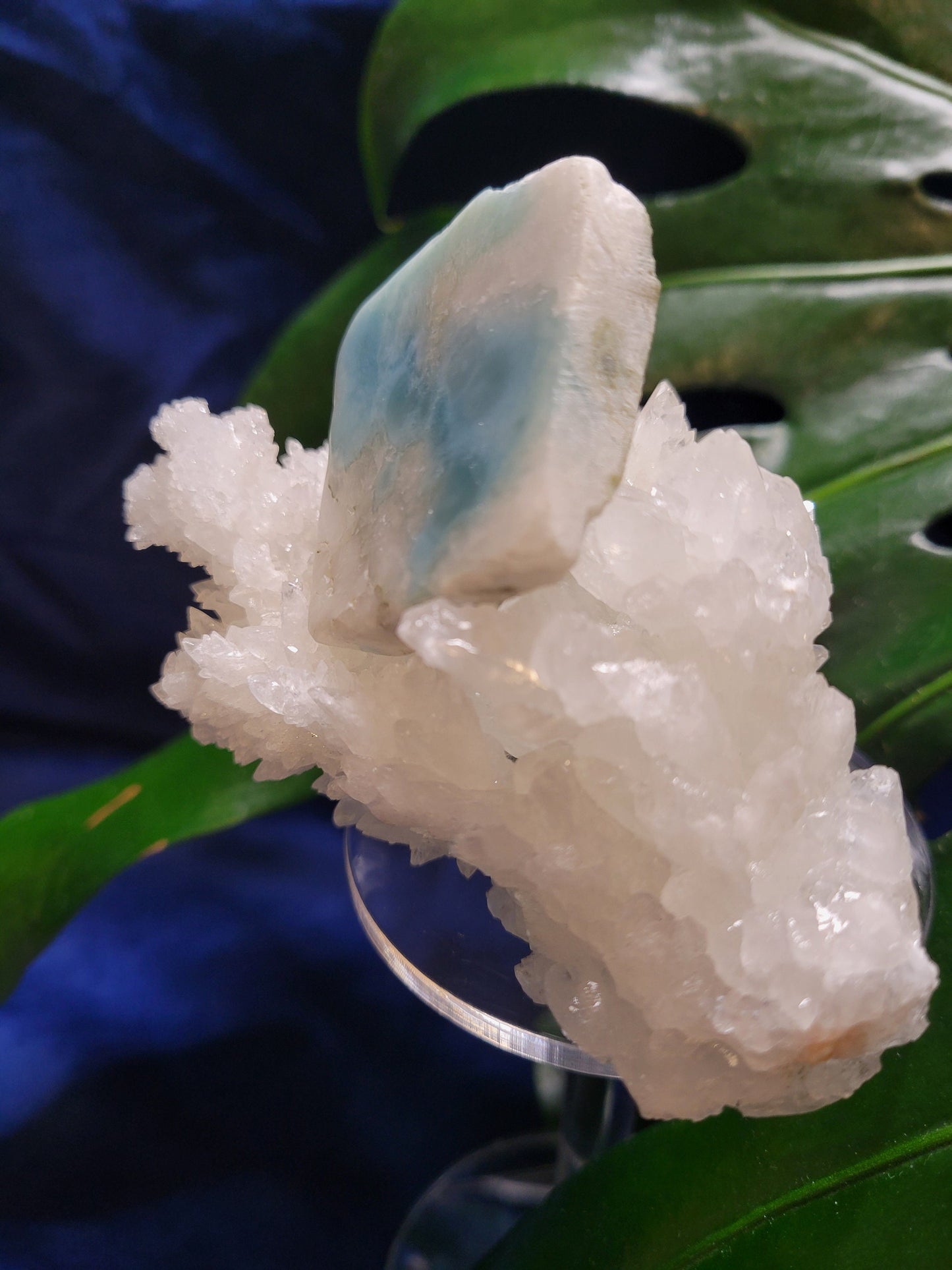 Gorgeous Larimar Crystal Slab - Dominican Republic - Blue - White - Ocean - Crystal Collector - Home Decor - Anniversary - Birthday - Gift