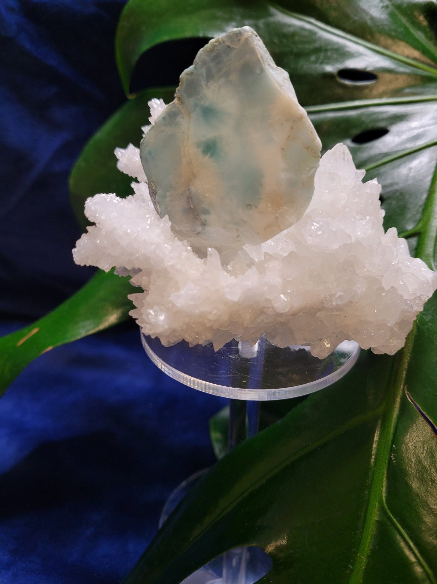 Gorgeous Larimar Crystal Slab - Dominican Republic - Blue - White - Ocean - Crystal Collector - Home Decor - Anniversary - Birthday - Gift