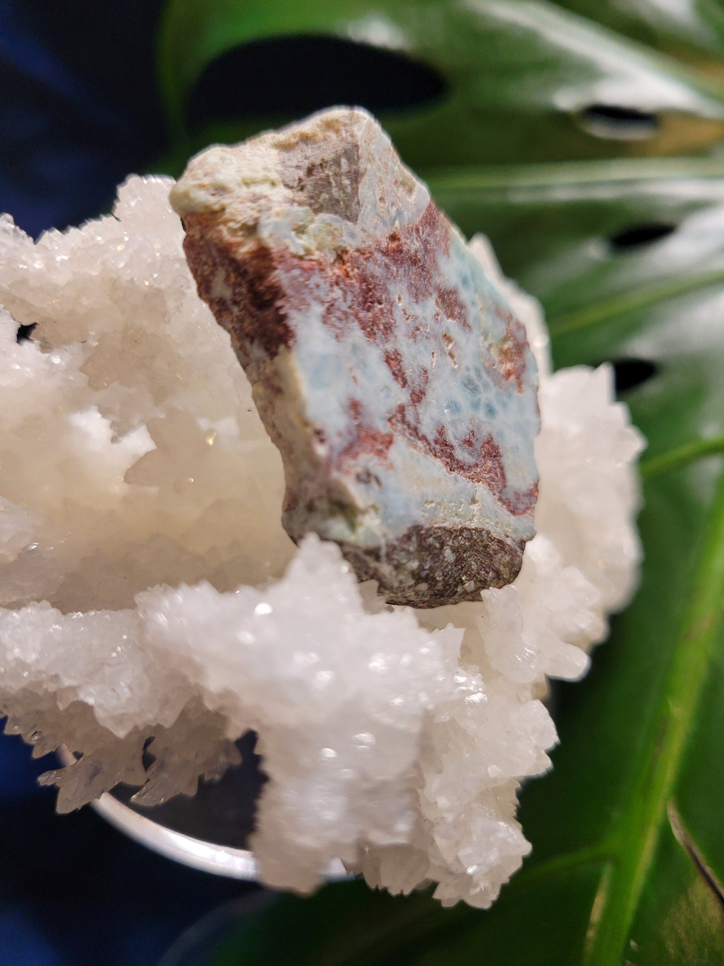 Gorgeous Larimar Crystal Slab - Dominican Republic - Blue - White - Ocean - Crystal Collector - Home Decor - Anniversary - Birthday - Gift