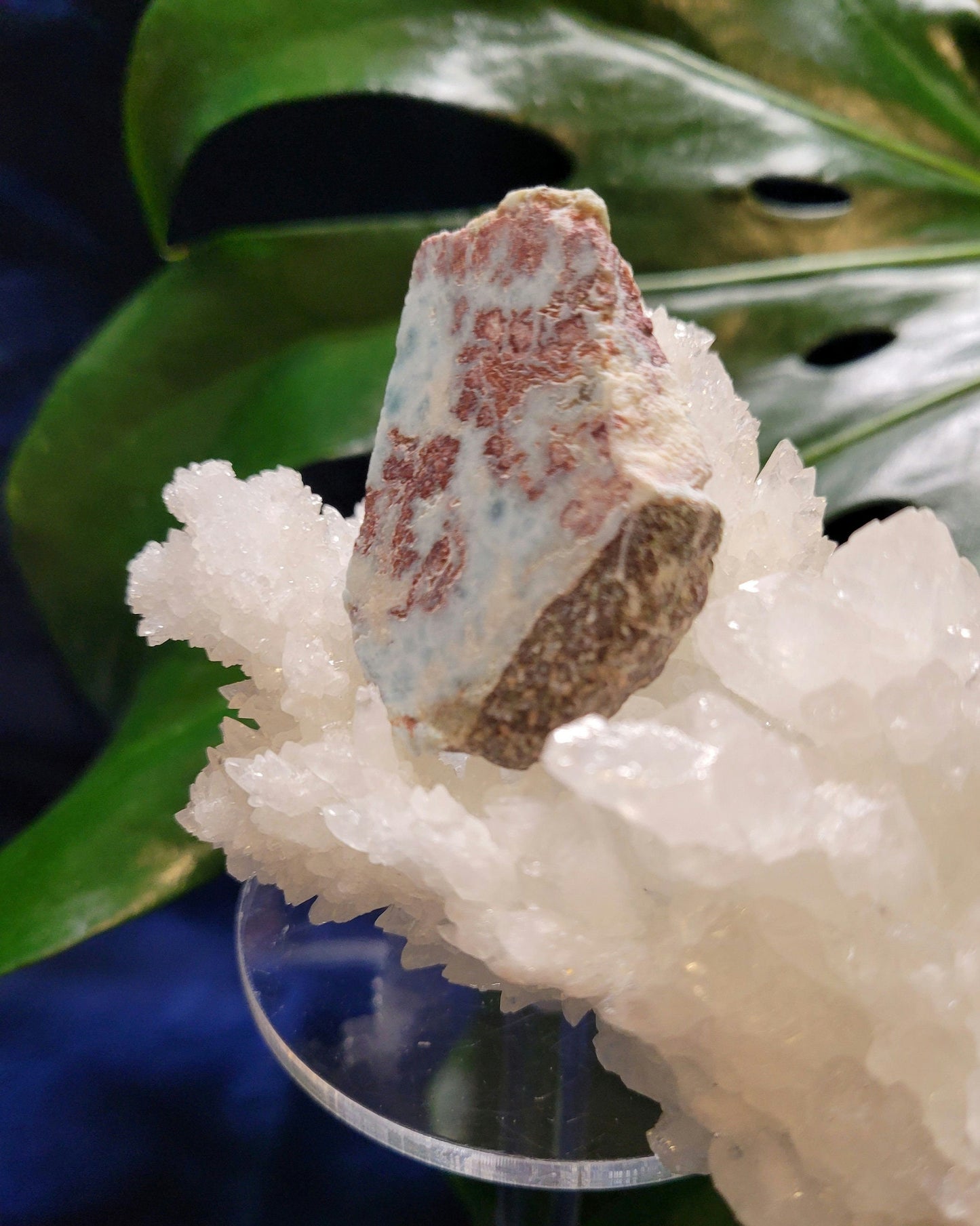 Gorgeous Larimar Crystal Slab - Dominican Republic - Blue - White - Ocean - Crystal Collector - Home Decor - Anniversary - Birthday - Gift
