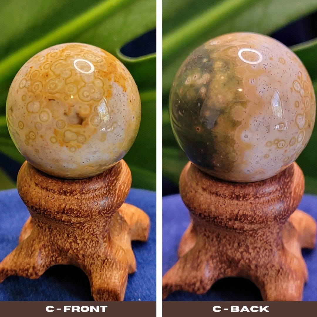 Orbicular Ocean Jasper 6th Vein Small Spheres from Madagascar - 21mm - Birthday - Anniversary - Accessories - Love - Gift