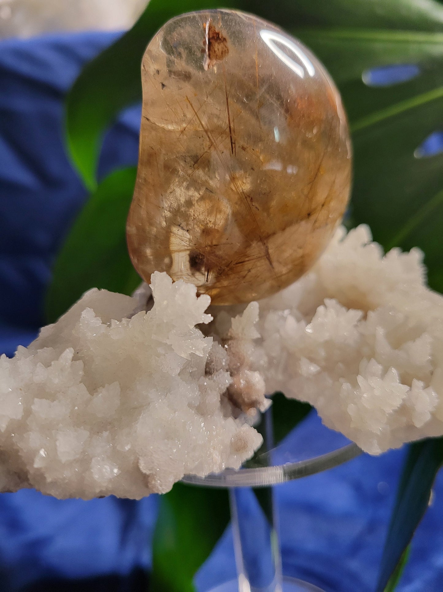 AAA Grade Stunning Smoky Quartz from Brazil - Copper & Gold Rutile Inclusions - Large Angel Lens - Birthday, Anniversary Gift - Home Decor