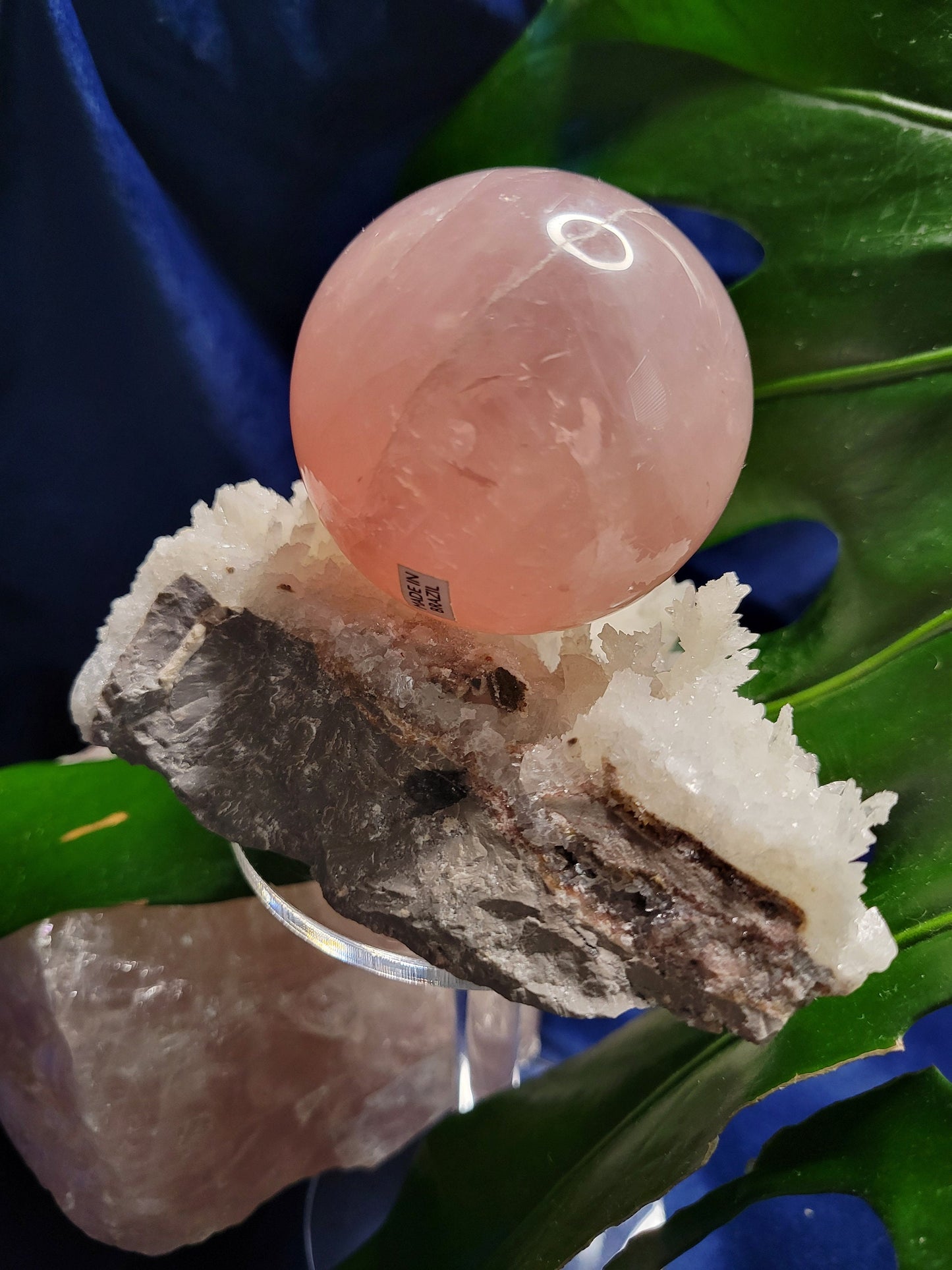 Star Rose Quartz Sphere | High Quality Crystal from Brazil | 54mm | Crystal Collector | Heart Chakra | Birthday or Valentines Day Love Gift