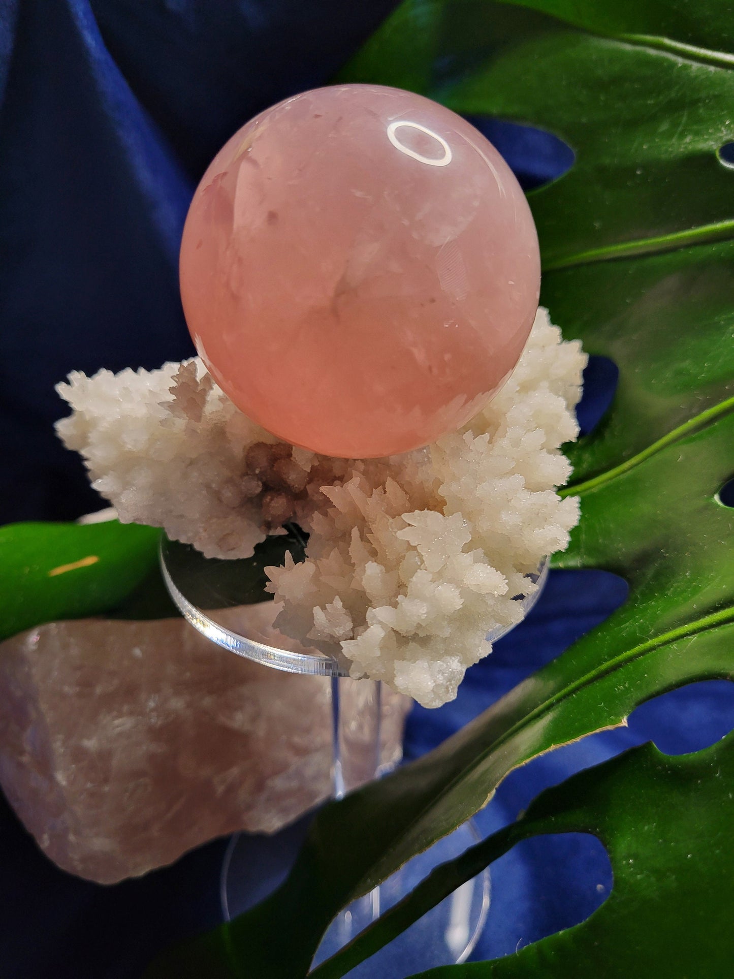 Star Rose Quartz Sphere | High Quality Crystal from Brazil | 54mm | Crystal Collector | Heart Chakra | Birthday or Valentines Day Love Gift