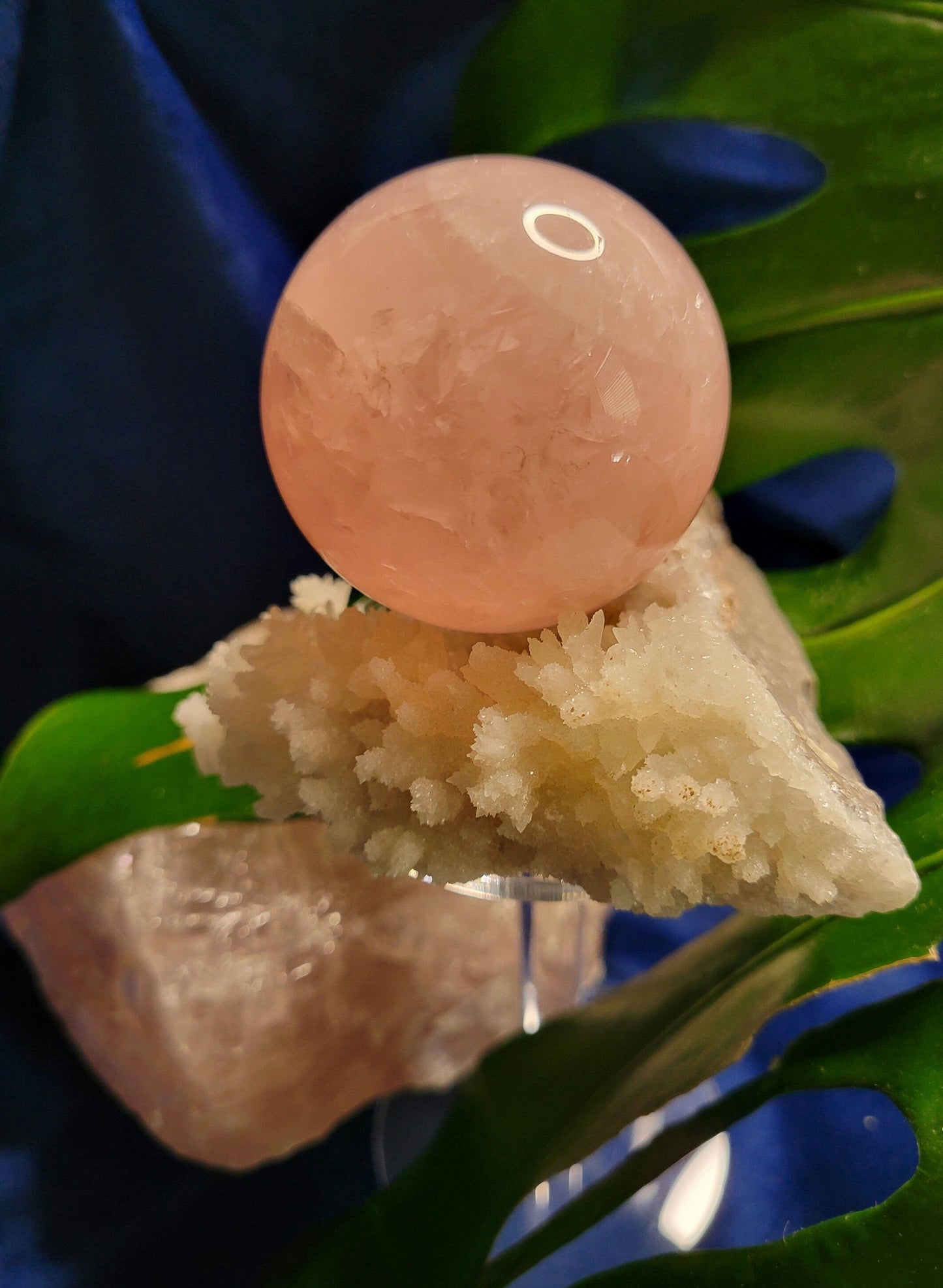 Star Rose Quartz Sphere | High Quality Crystal from Brazil | 52mm | Crystal Collector | Heart Chakra | Birthday or Valentines Day Love Gift