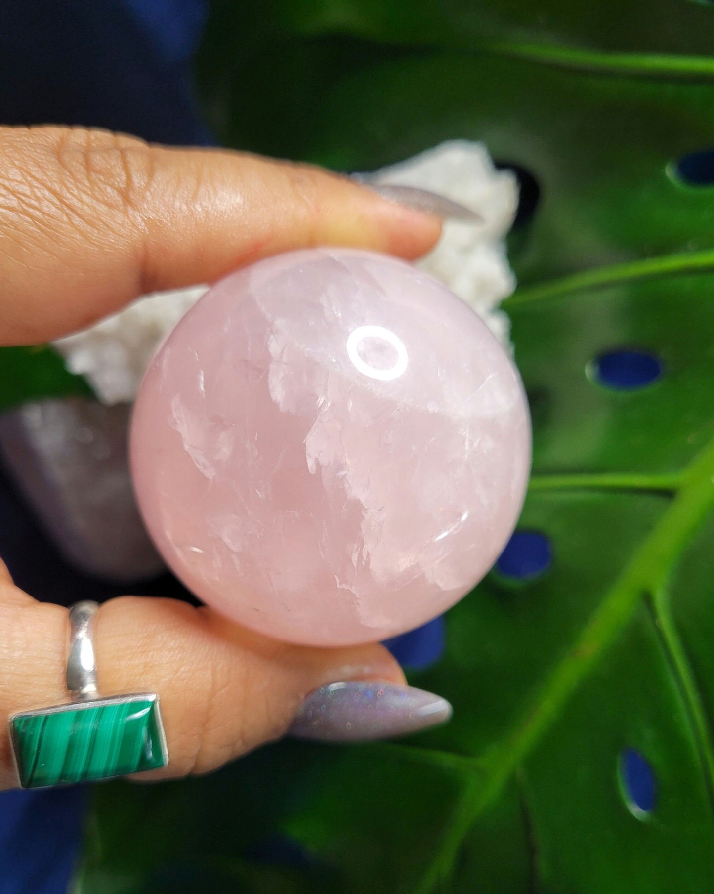 Star Rose Quartz Sphere | High Quality Crystal from Brazil | 52mm | Crystal Collector | Heart Chakra | Birthday or Valentines Day Love Gift
