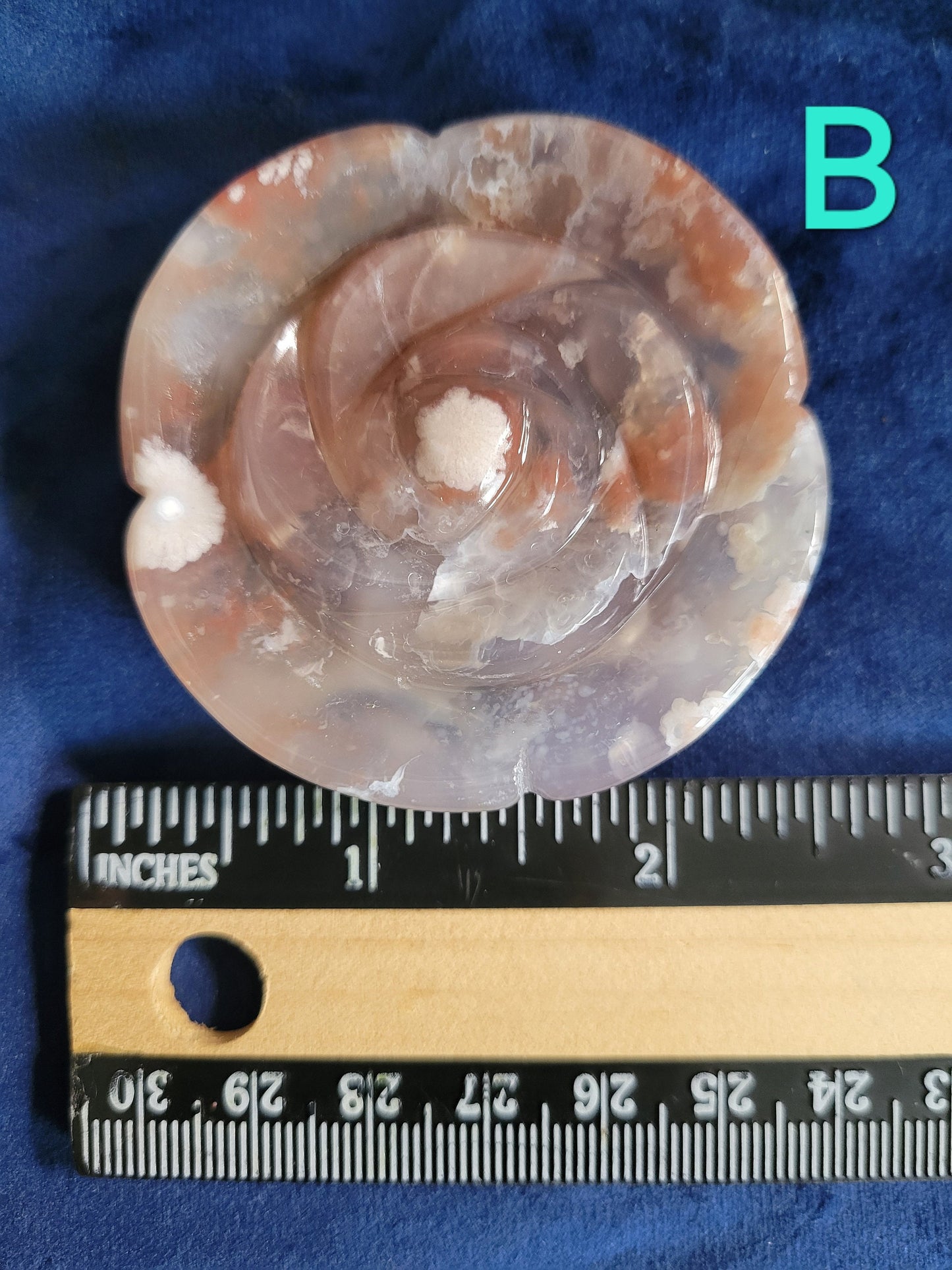 Flower Agate Crystal Carving - Carved Rose - Crystal Collector - Home Decor - Gift