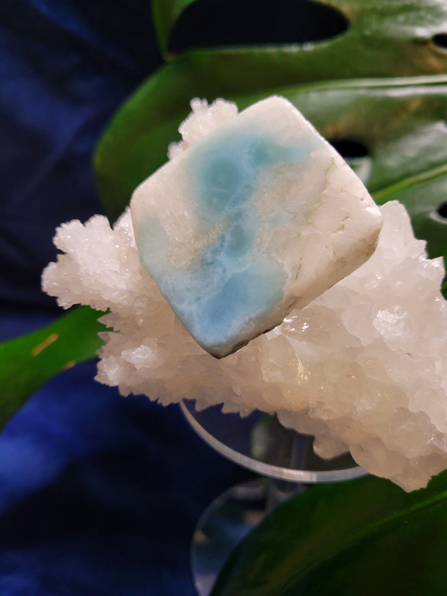 Gorgeous Larimar Crystal Slab - Dominican Republic - Blue - White - Ocean - Crystal Collector - Home Decor - Anniversary - Birthday - Gift