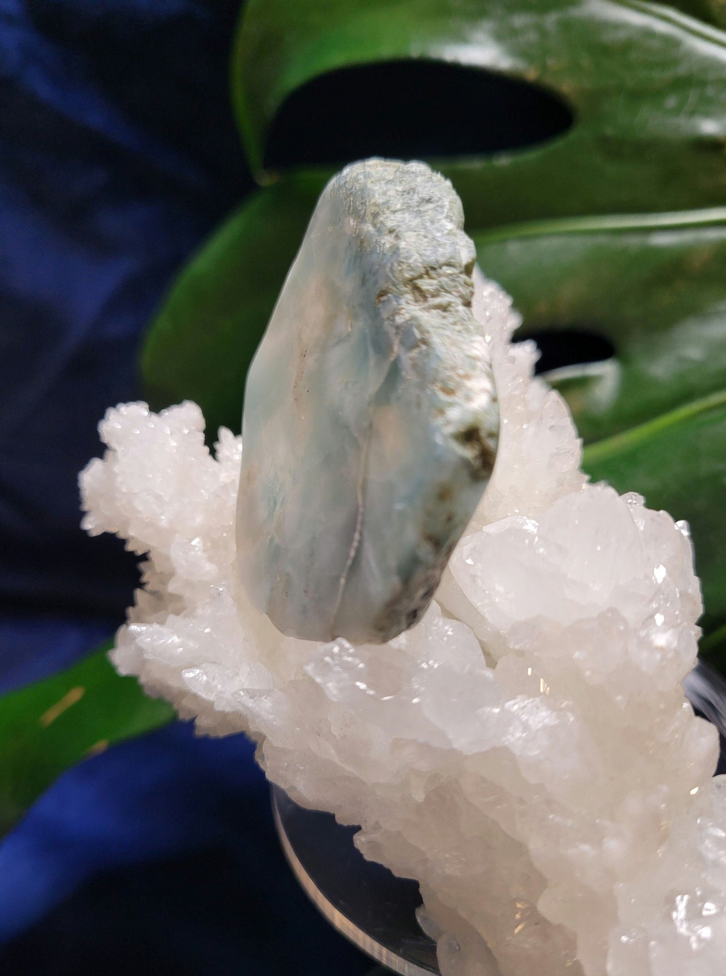Gorgeous Larimar Crystal Slab - Dominican Republic - Blue - White - Ocean - Crystal Collector - Home Decor - Anniversary - Birthday - Gift