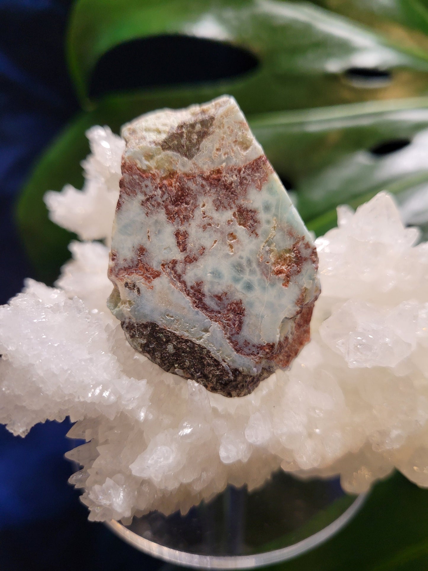Gorgeous Larimar Crystal Slab - Dominican Republic - Blue - White - Ocean - Crystal Collector - Home Decor - Anniversary - Birthday - Gift