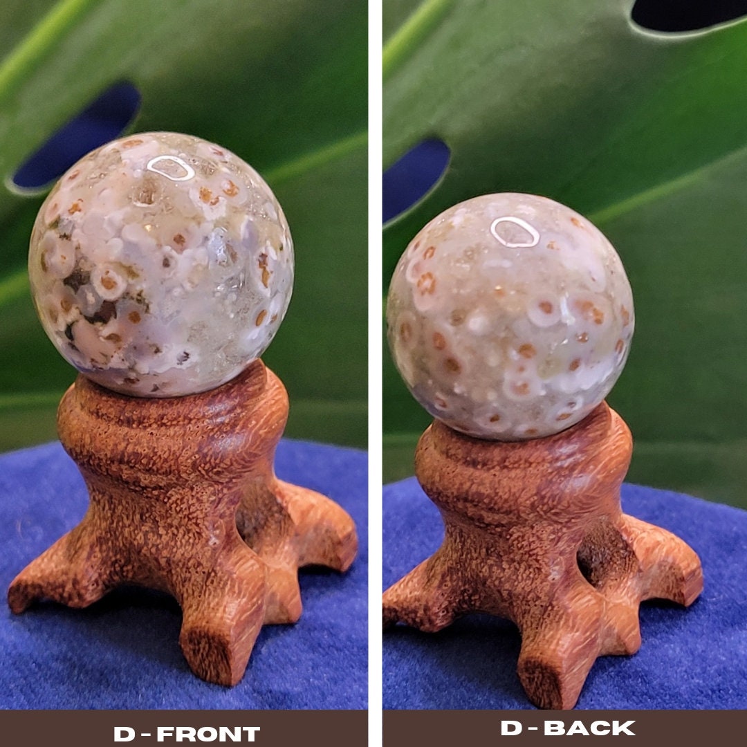 Orbicular Ocean Jasper 6th Vein Small Spheres from Madagascar - 21mm - Birthday - Anniversary - Accessories - Love - Gift