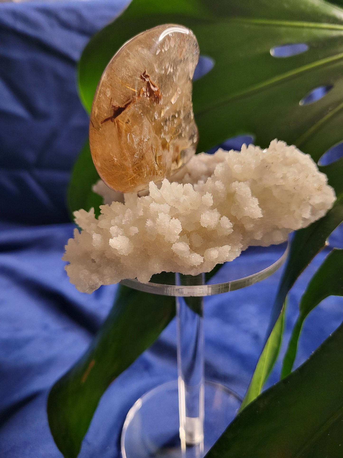 AAA Grade Stunning Smoky Quartz from Brazil - Copper & Gold Rutile Inclusions - Large Angel Lens - Birthday, Anniversary Gift - Home Decor