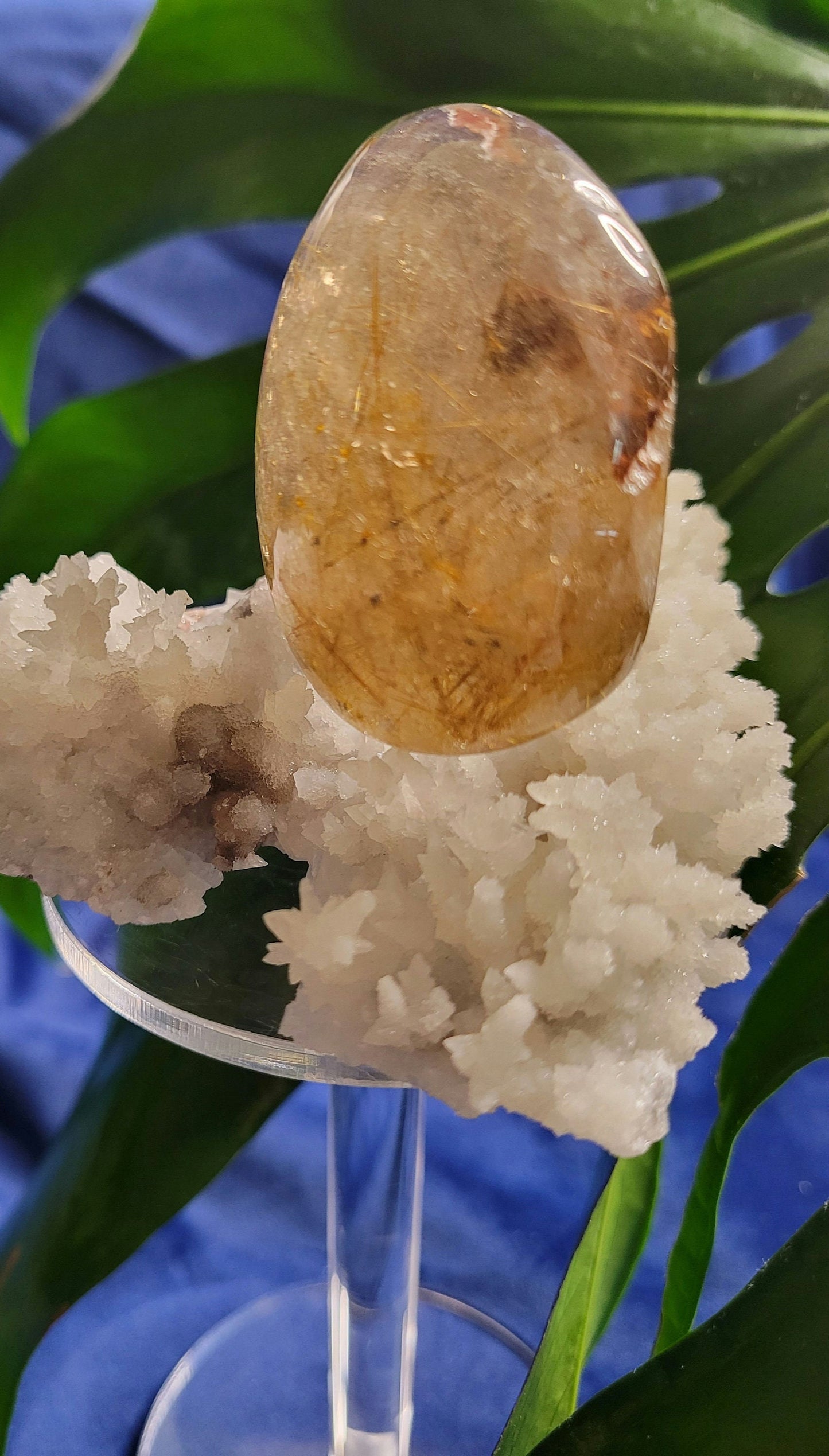 AAA Grade Stunning Smoky Quartz from Brazil - Copper & Gold Rutile Inclusions - Large Angel Lens - Birthday, Anniversary Gift - Home Decor